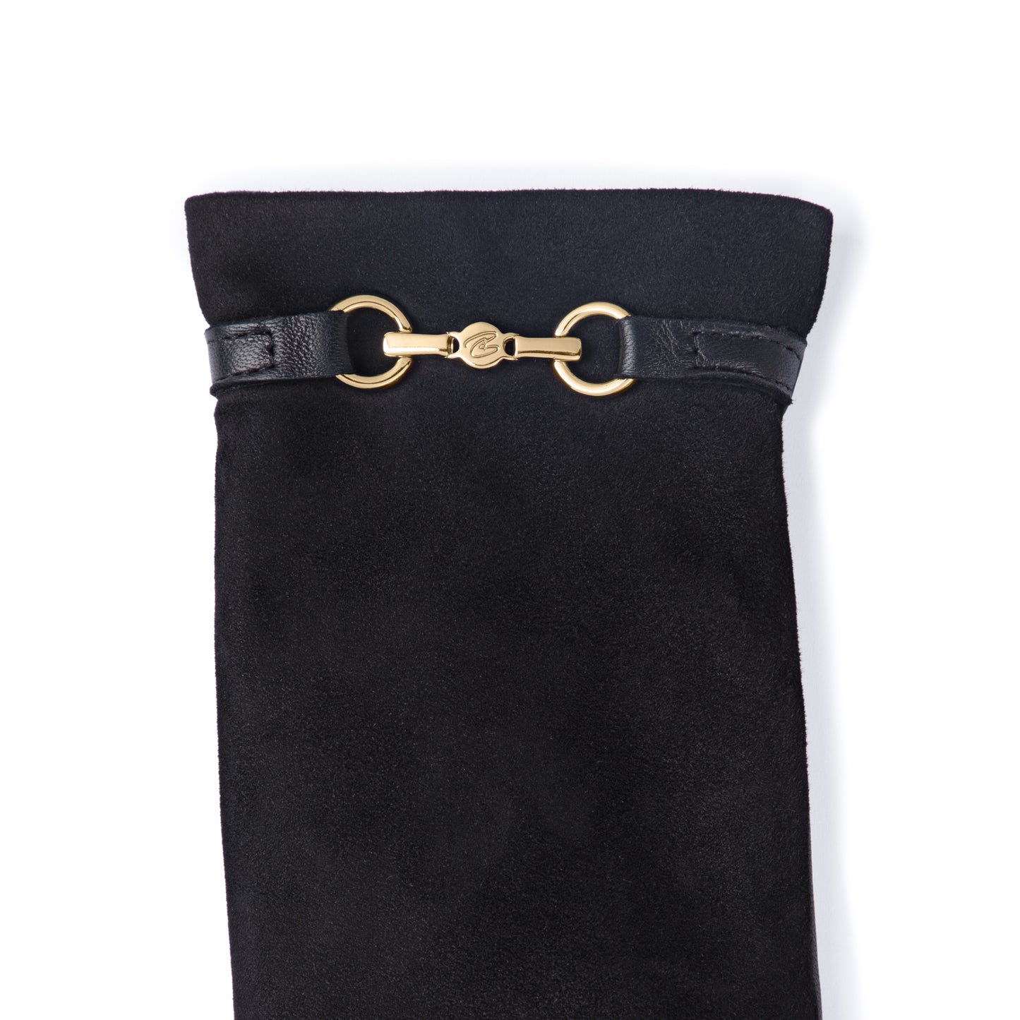 Honoré Marcelia black goatskin suéde leather gloves - - Isabel Bernard