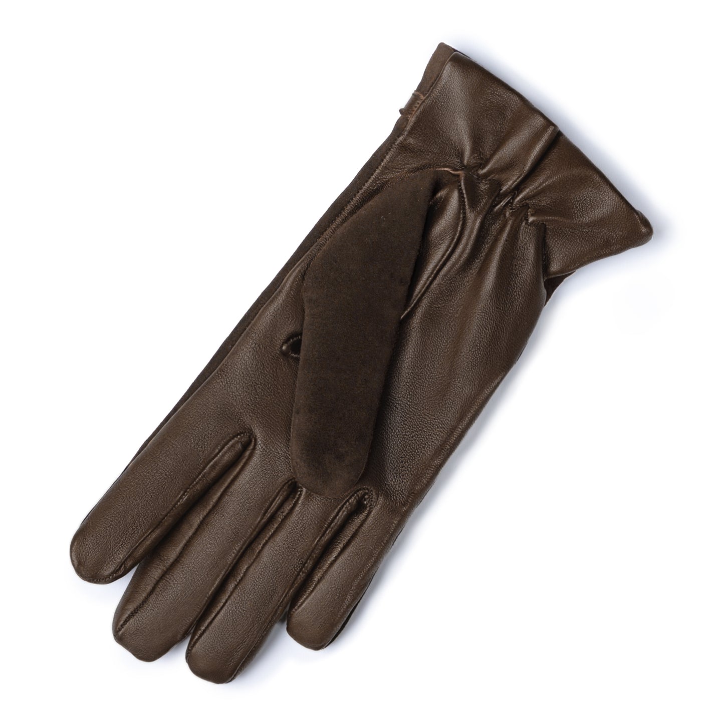 Honoré Marcelia dark brown goatskin suéde leather gloves - - Isabel Bernard