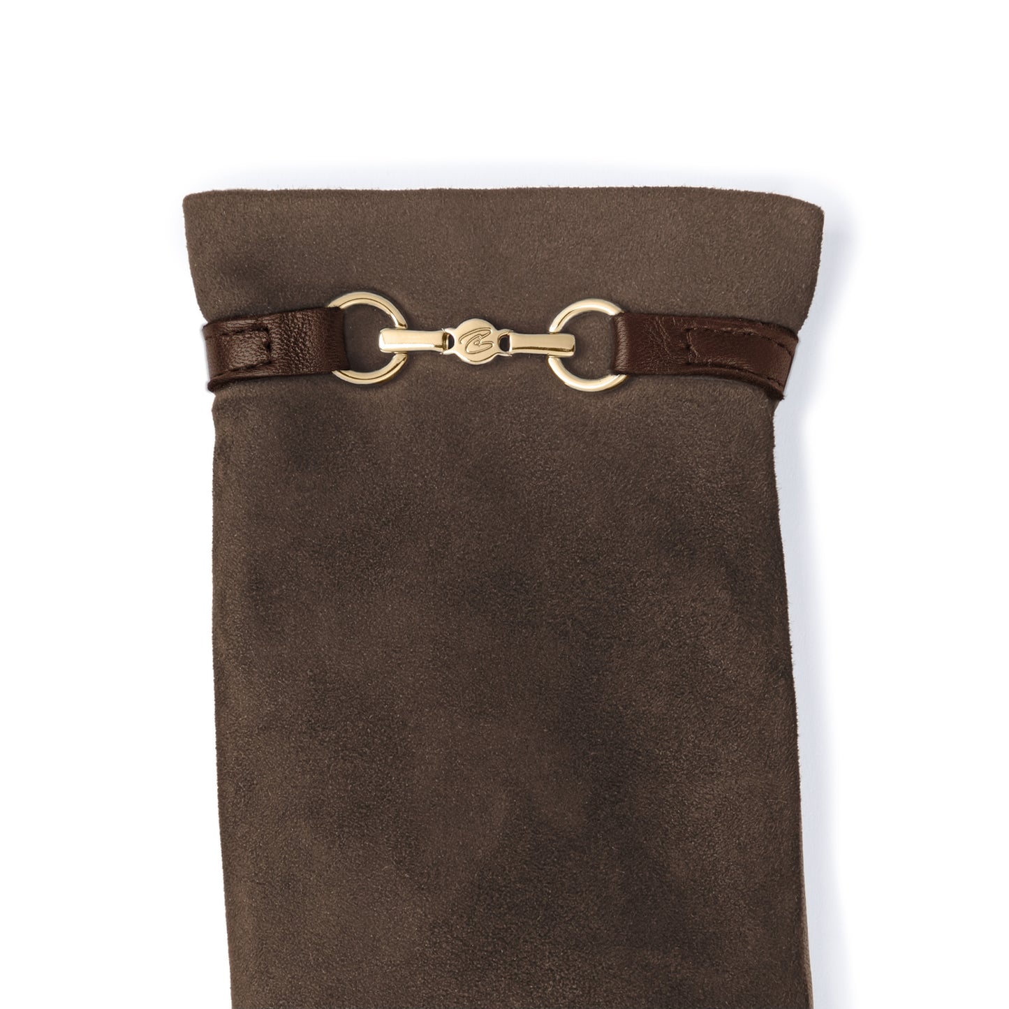 Honoré Marcelia dark brown goatskin suéde leather gloves - - Isabel Bernard