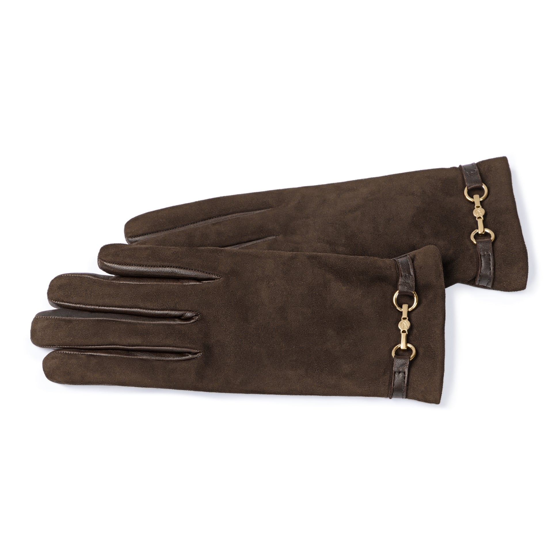 Honoré Marcelia dark brown goatskin suéde leather gloves - - Isabel Bernard