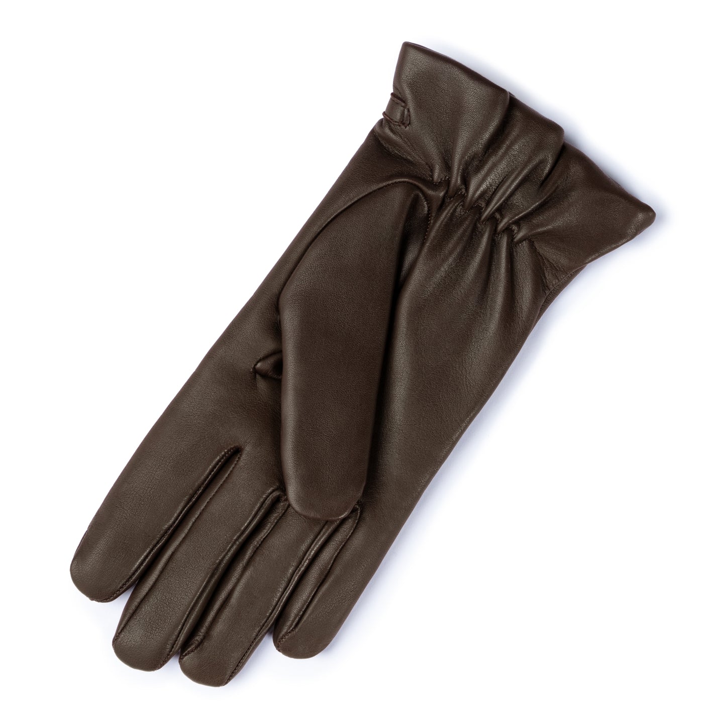 Honoré Marcelia dark brown goatskin leather gloves - - Isabel Bernard
