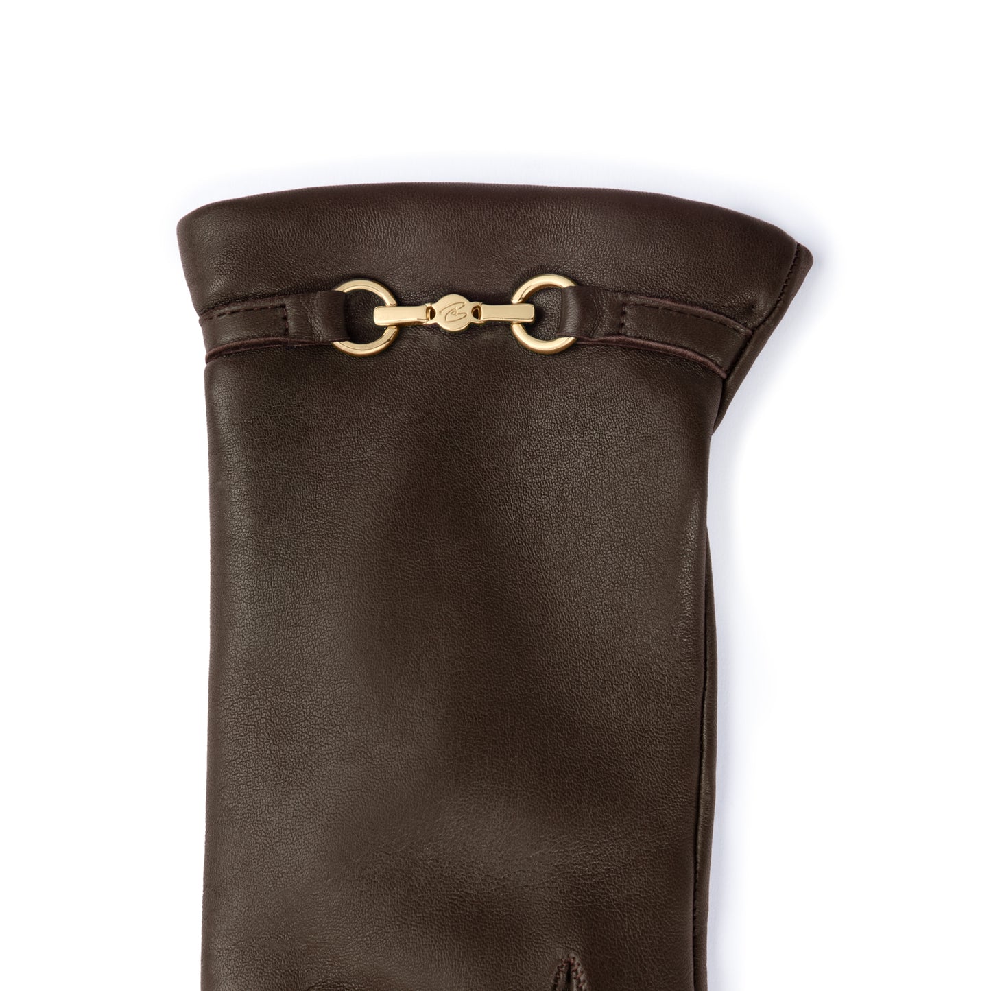 Honoré Marcelia dark brown goatskin leather gloves - - Isabel Bernard