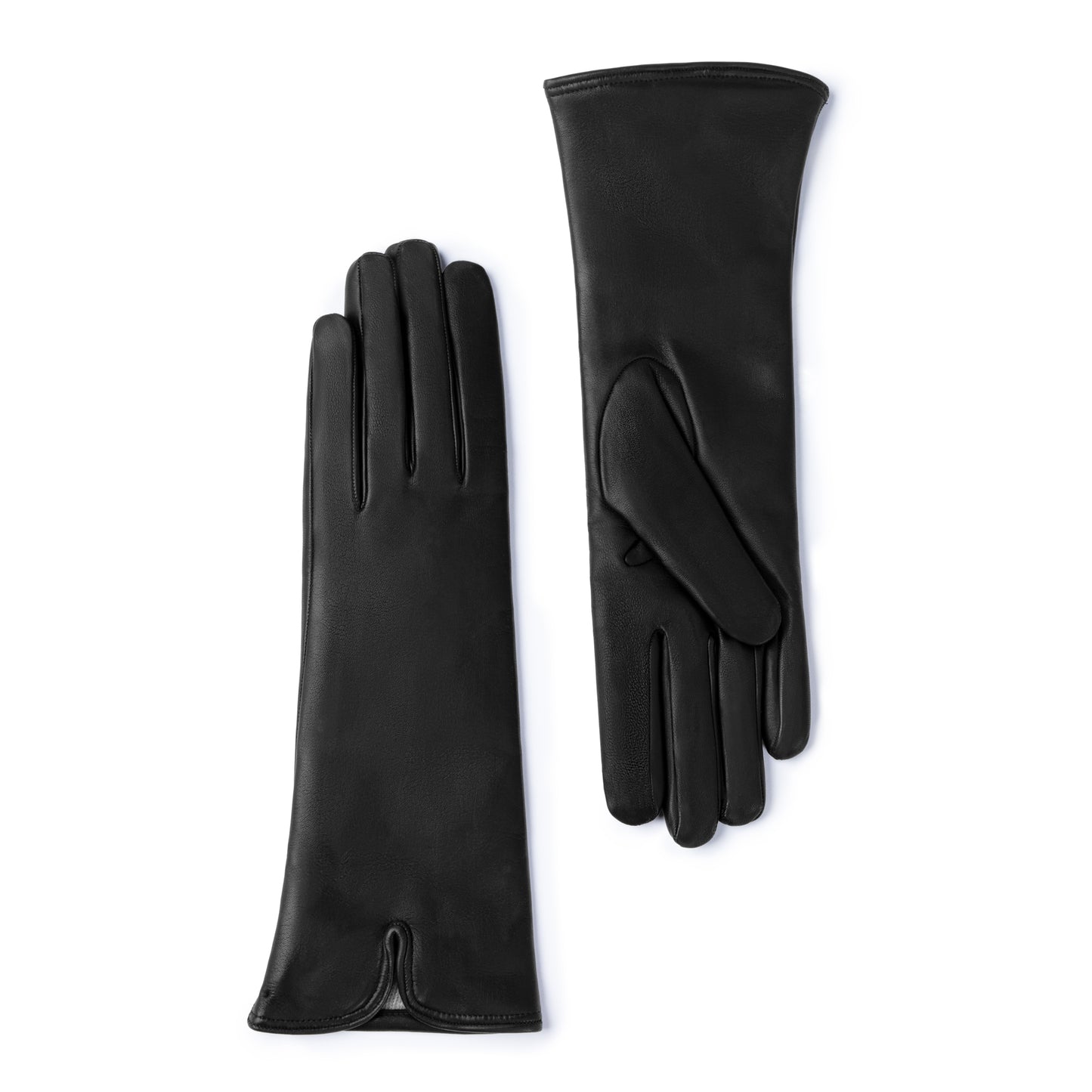 Honoré Sylvie black goatskin leather gloves - - Isabel Bernard