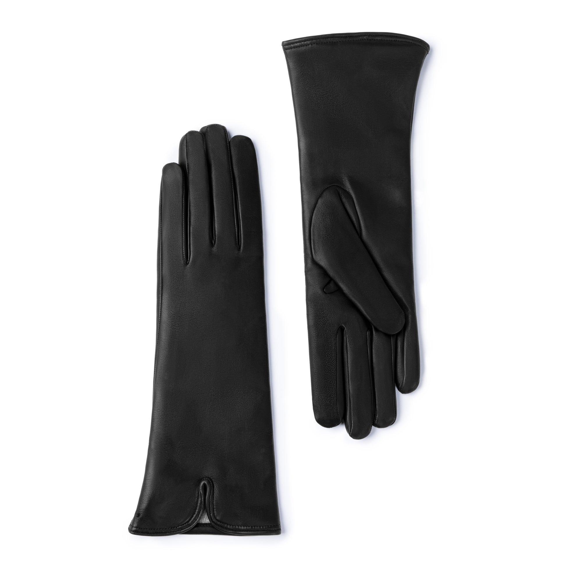 Honoré Sylvie black goatskin leather gloves - - Isabel Bernard