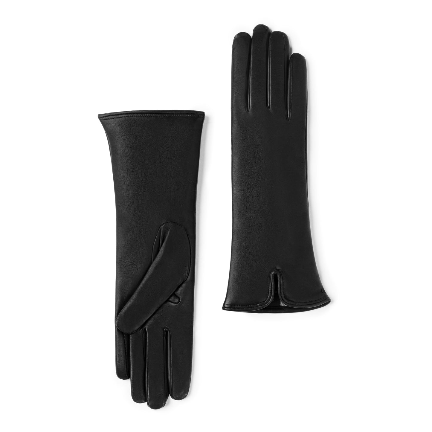 Honoré Sylvie black goatskin leather gloves - - Isabel Bernard