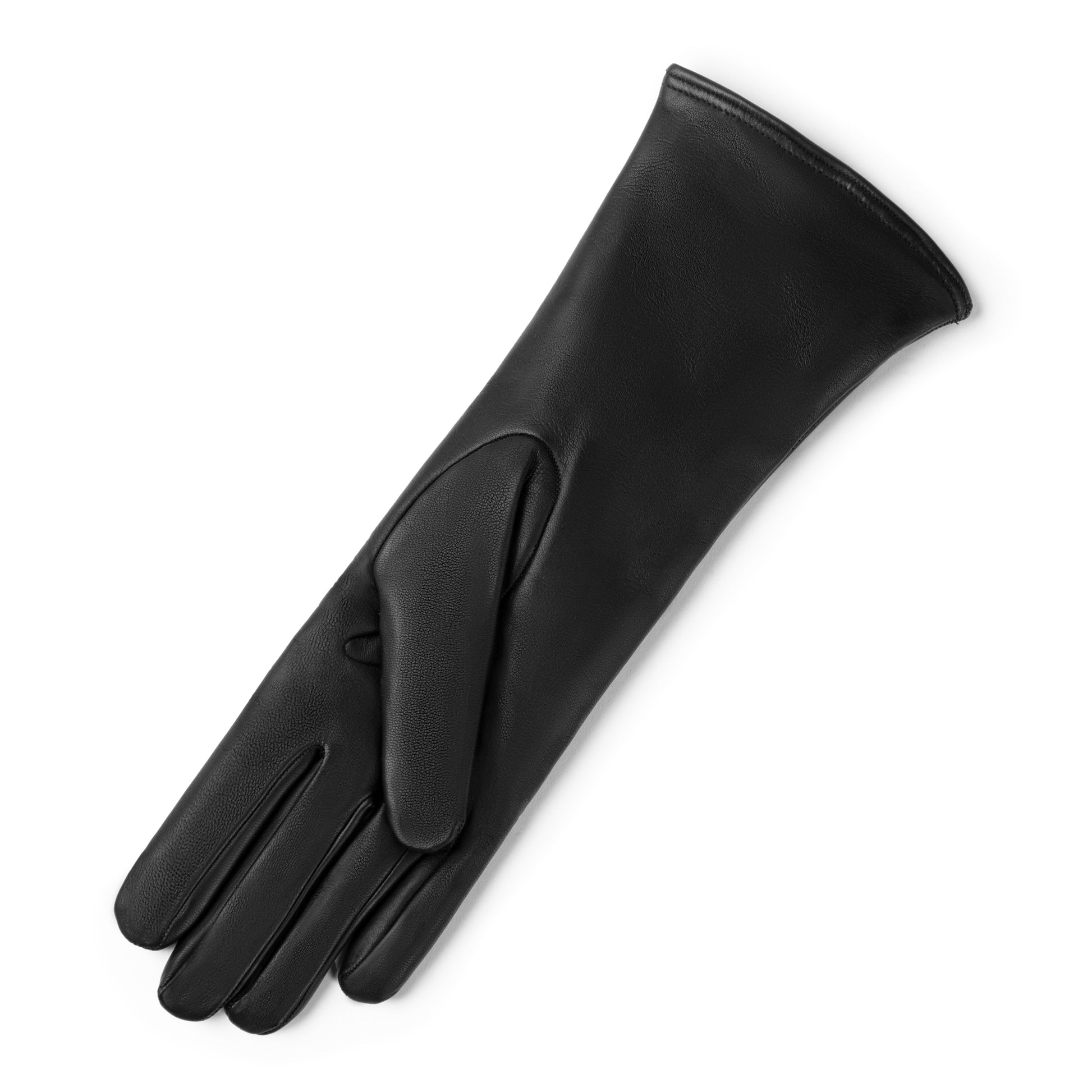 Honoré Sylvie black goatskin leather gloves - - Isabel Bernard