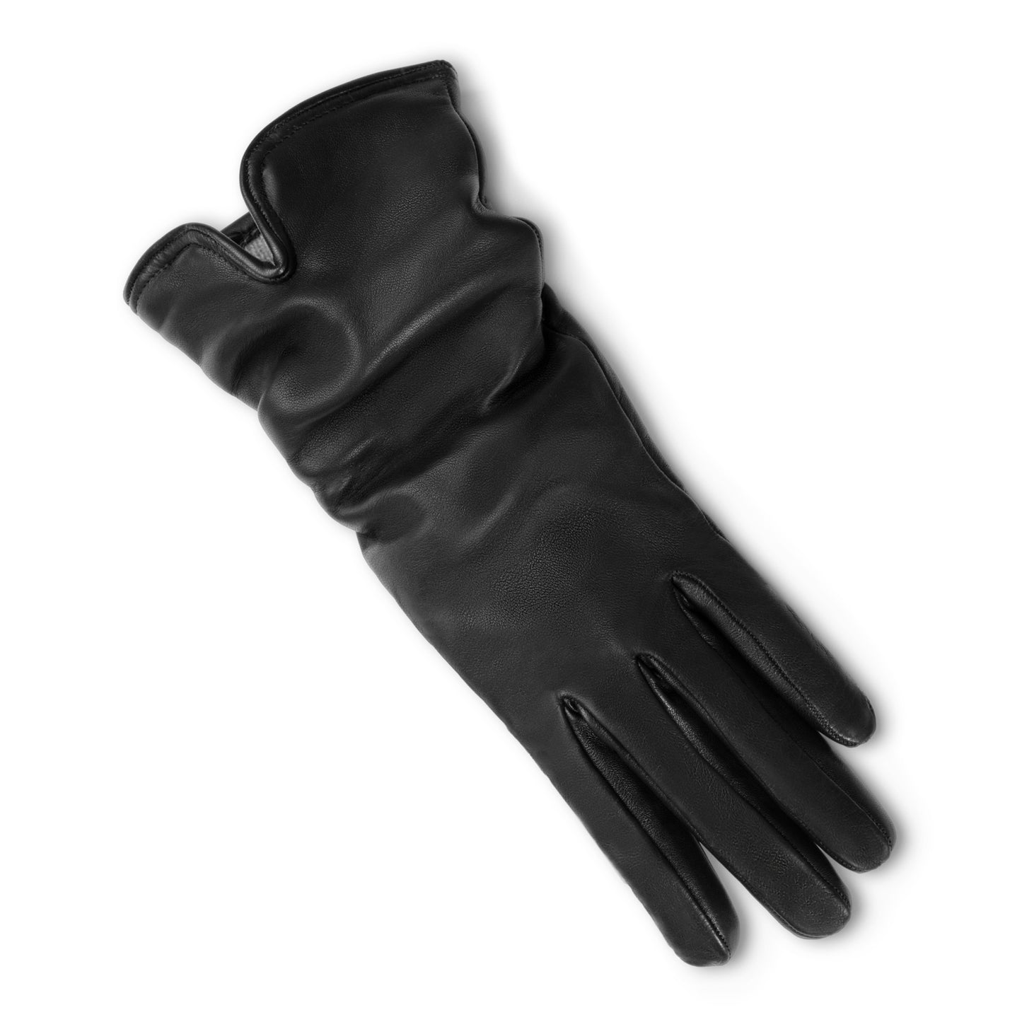 Honoré Sylvie black goatskin leather gloves - - Isabel Bernard