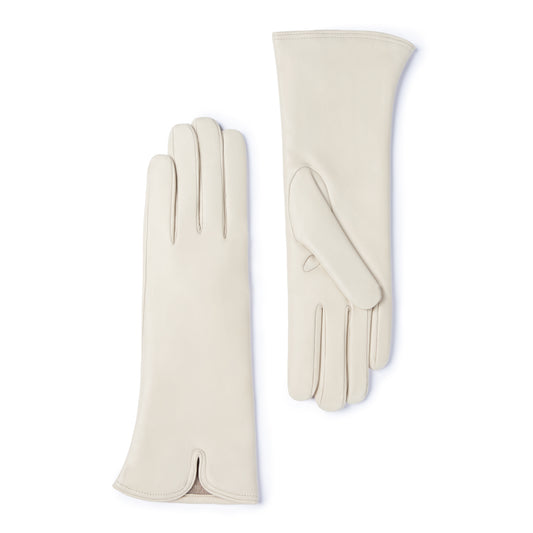 Honoré Sylvie cream goatskin leather gloves - - Isabel Bernard