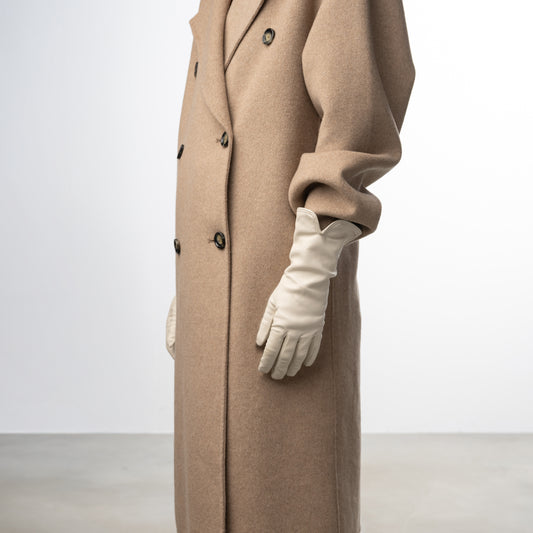 Honoré Sylvie cream goatskin leather gloves - - Isabel Bernard