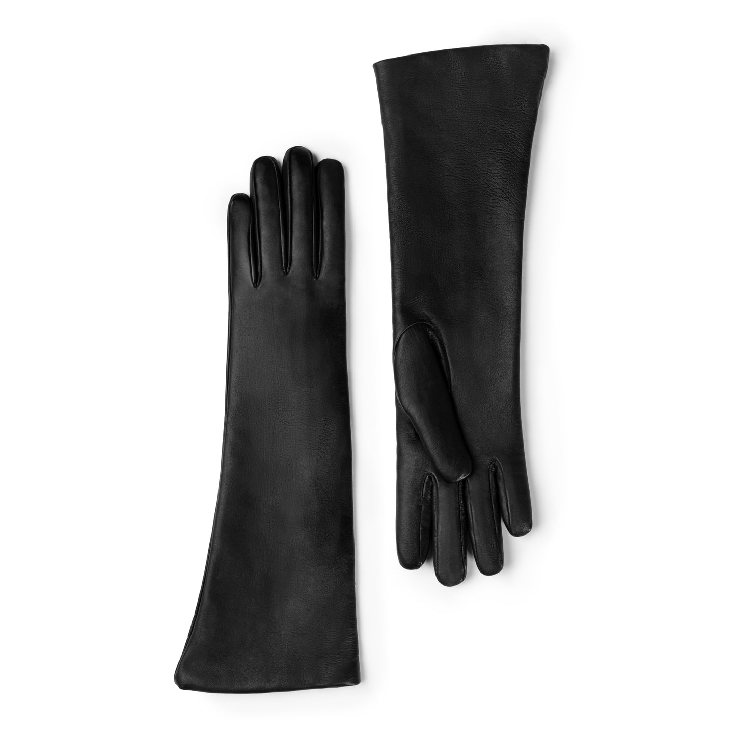 Honoré Ines black goatskin leather gloves - - Isabel Bernard