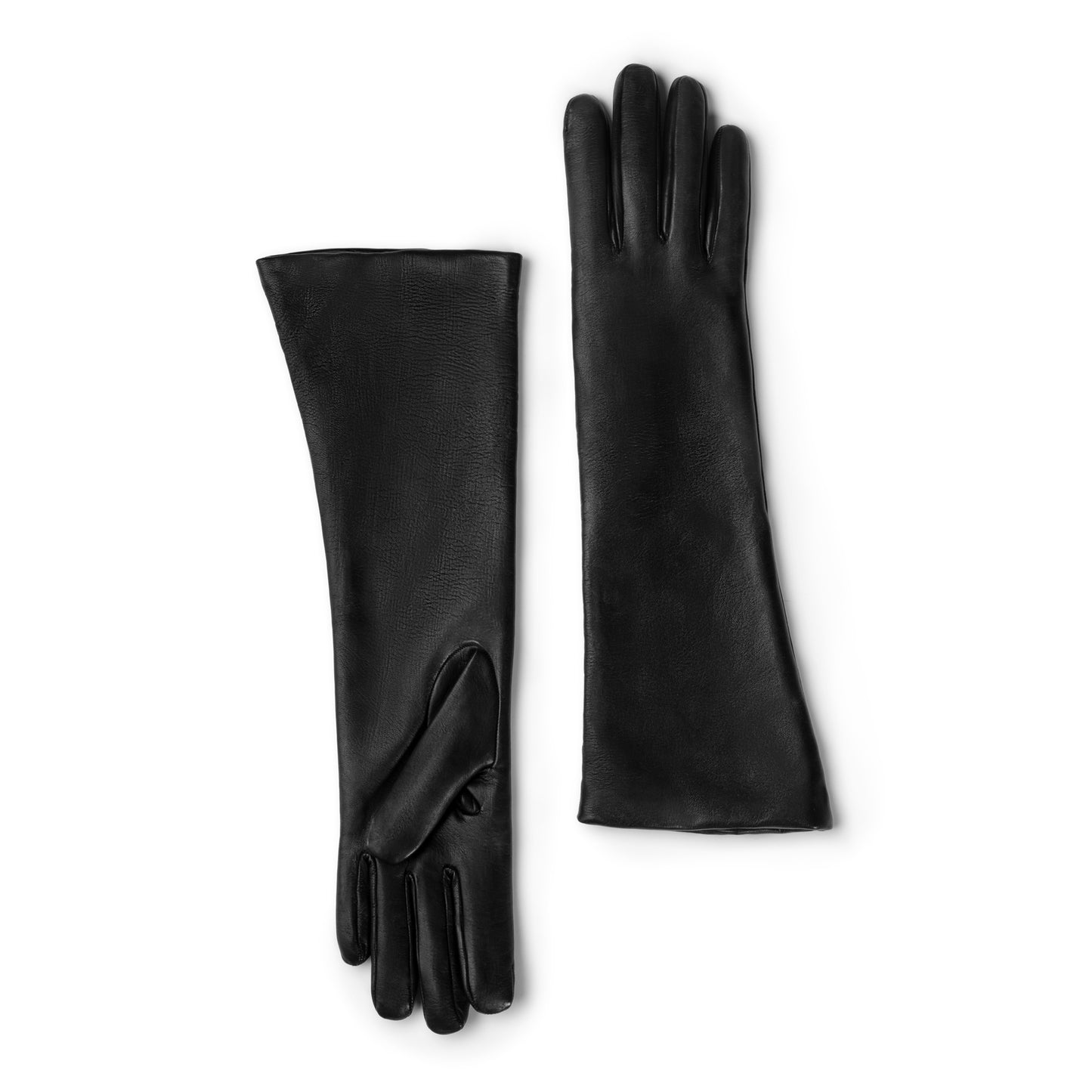 Honoré Ines black goatskin leather gloves - - Isabel Bernard