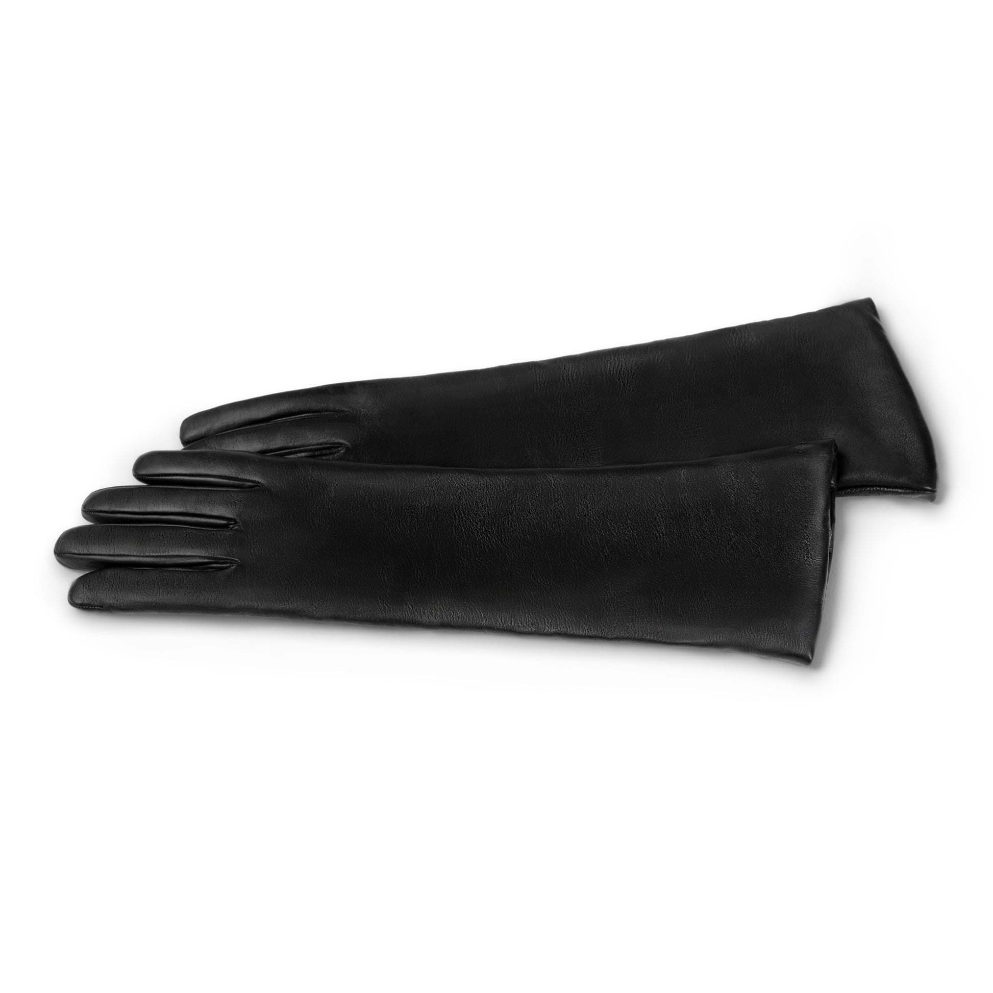 Honoré Ines black goatskin leather gloves - - Isabel Bernard