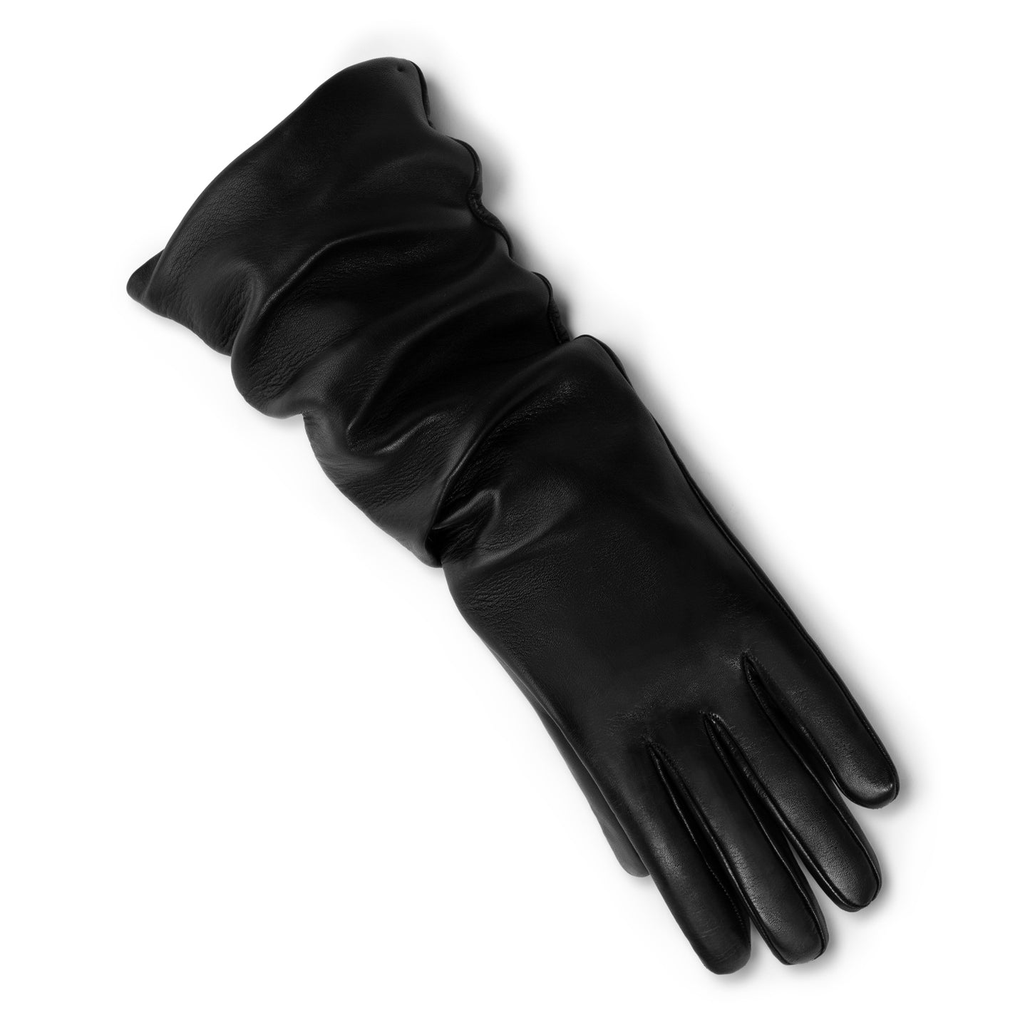 Honoré Ines black goatskin leather gloves - - Isabel Bernard