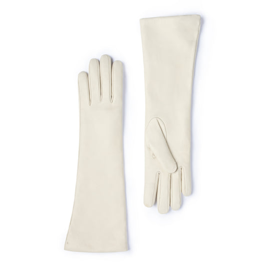 Honoré Ines cream goatskin leather gloves - - Isabel Bernard