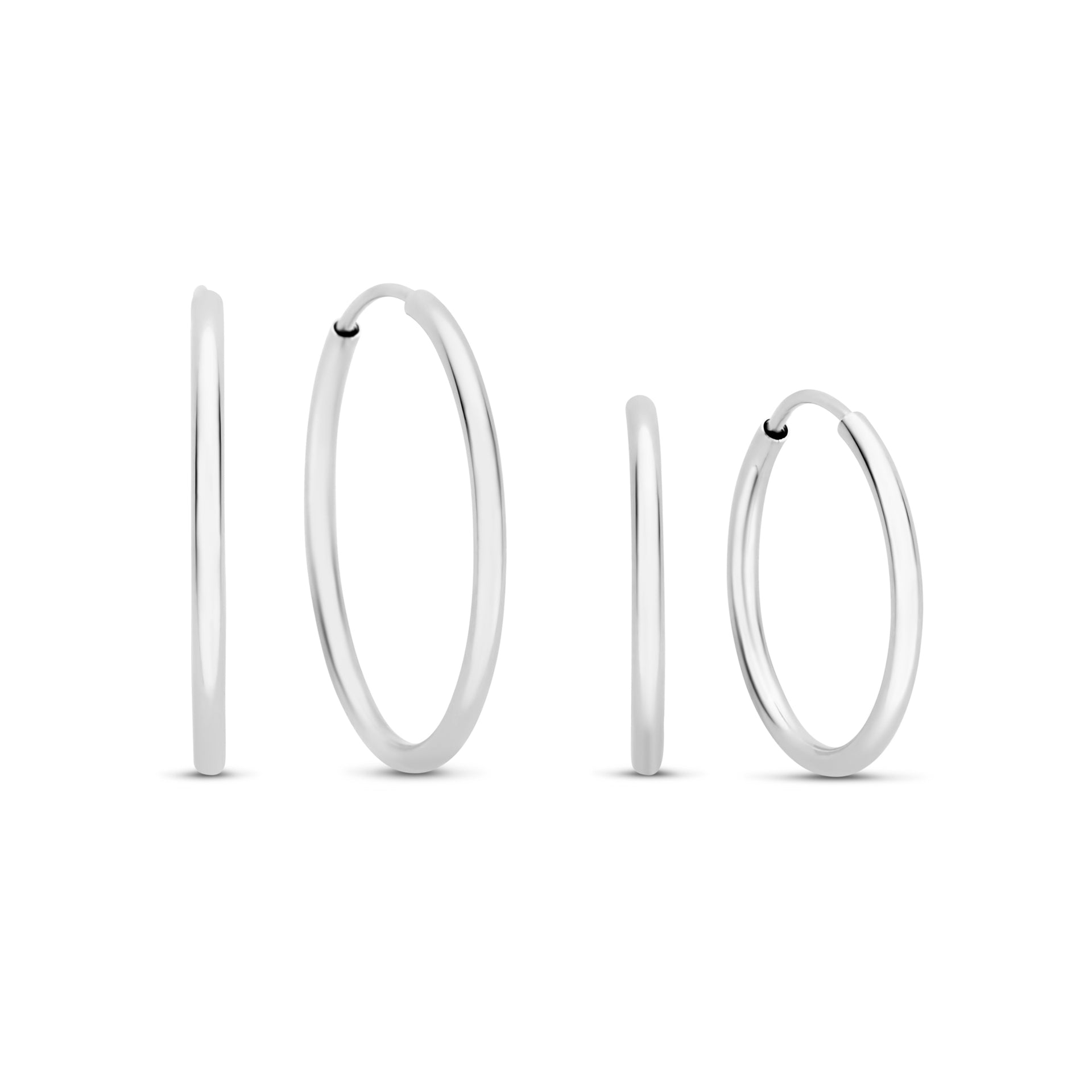 Cadeau d'Isabel 14 karaat witgouden oorbellen set