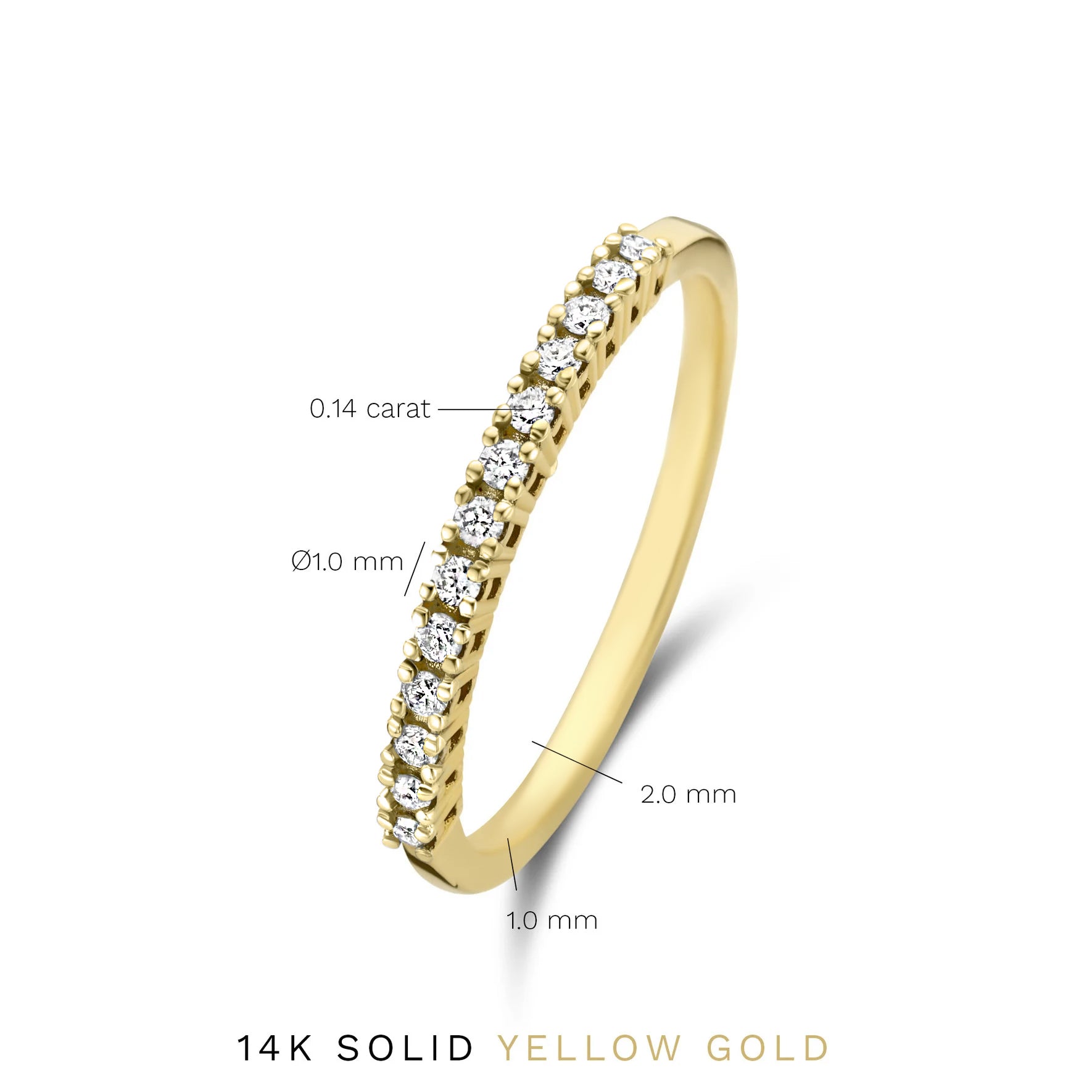 Isabel Bernard Madeline Anneaux en Or 14 carats