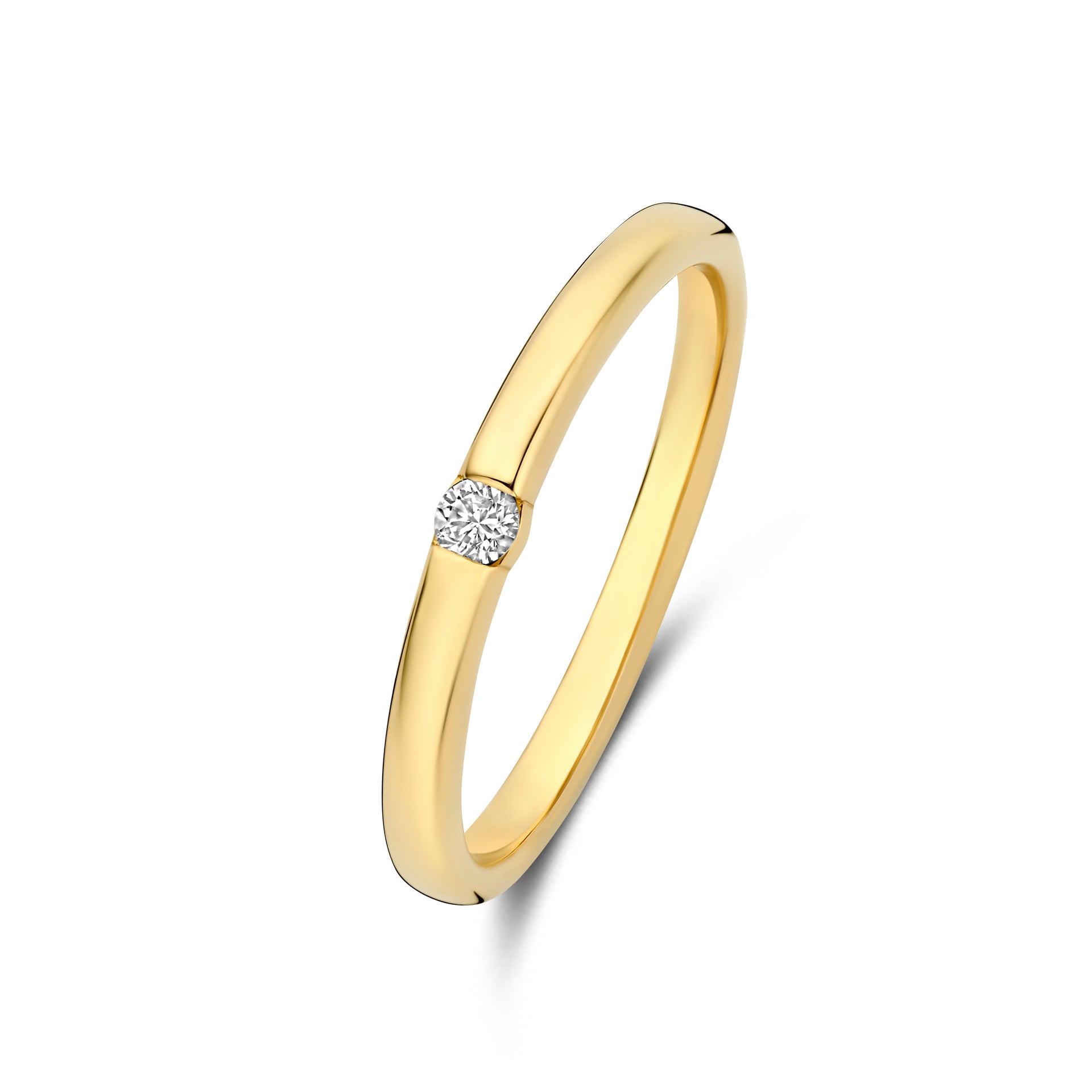 De la Paix Mia 14 karaats gouden ring met diamant 0.05 karaat