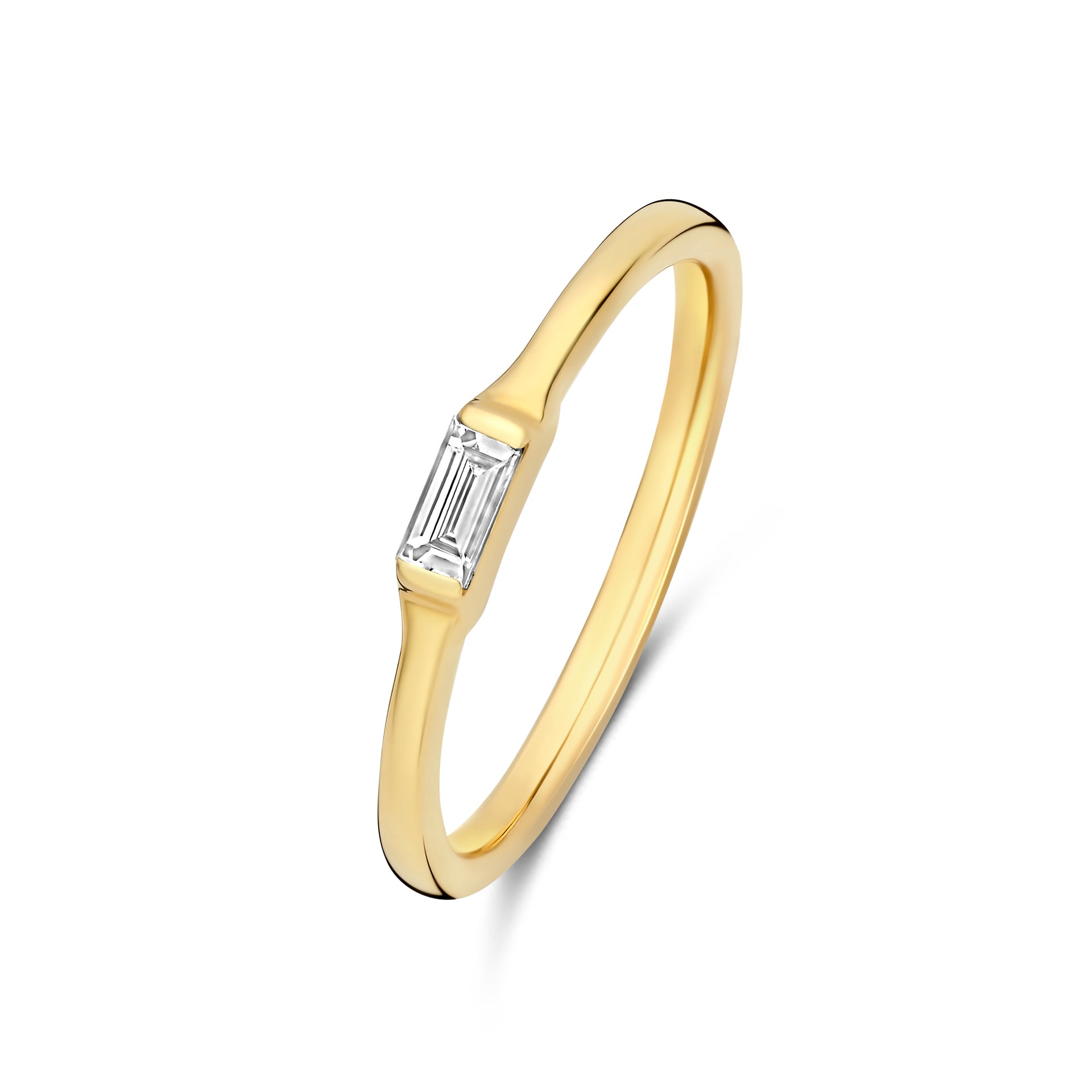 De la Paix Lucia 14 karaats gouden ring met diamant 0.08 karaat