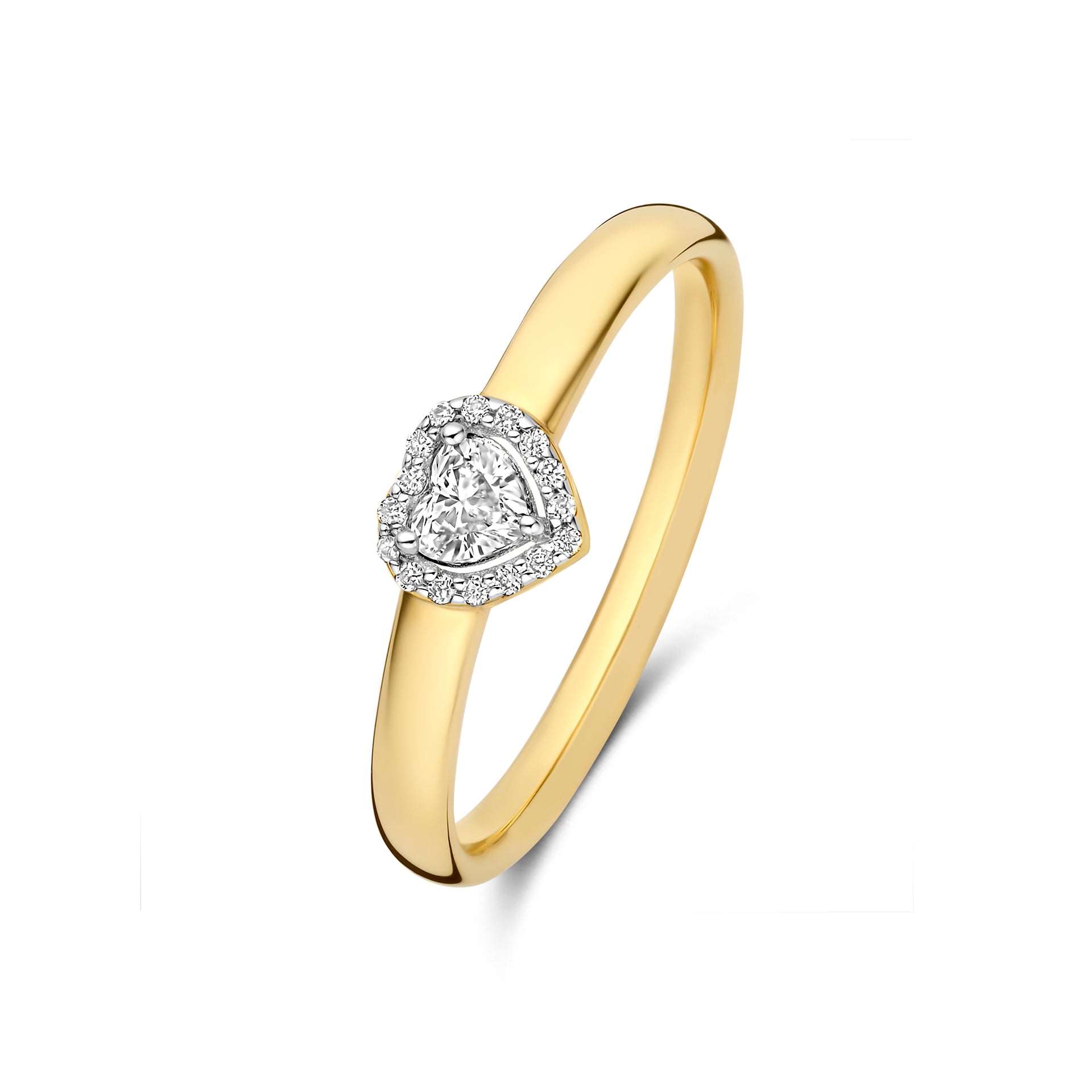 De la Paix Amore 14 karaat gouden ring met diamant 0.14 karaat