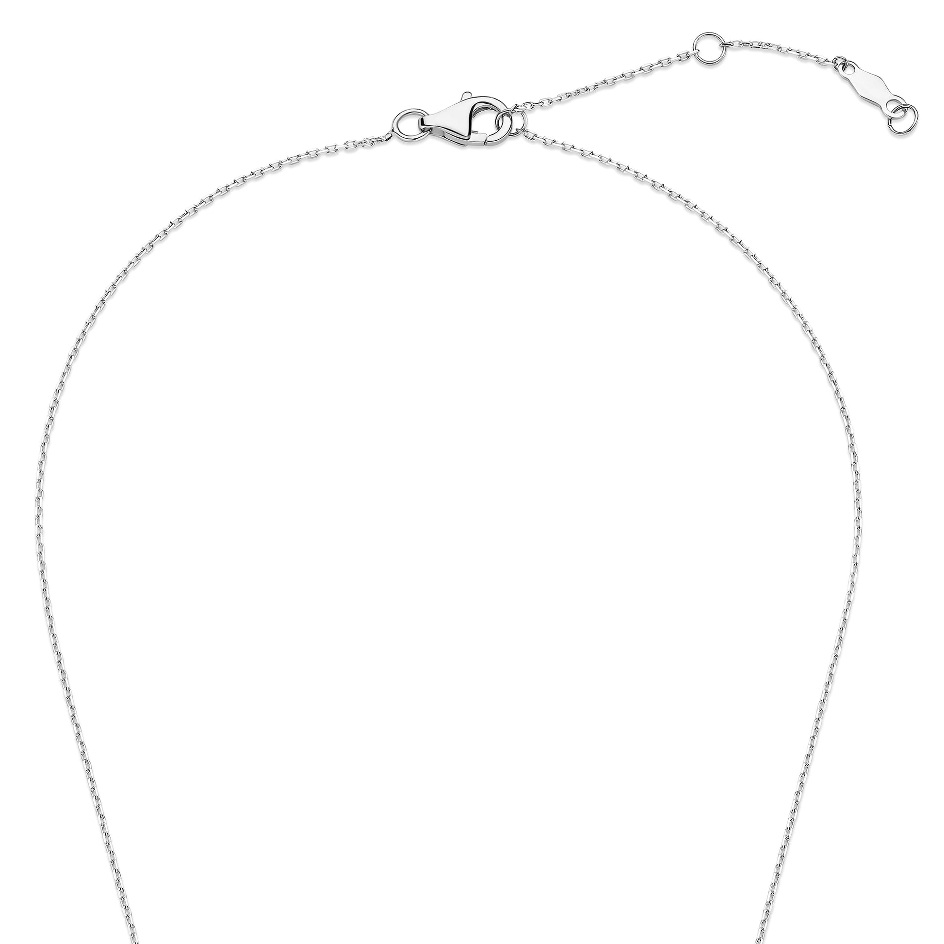 De la Paix Céline 14 karat white gold necklace with diamond 0.05 carat - - Isabel Bernard