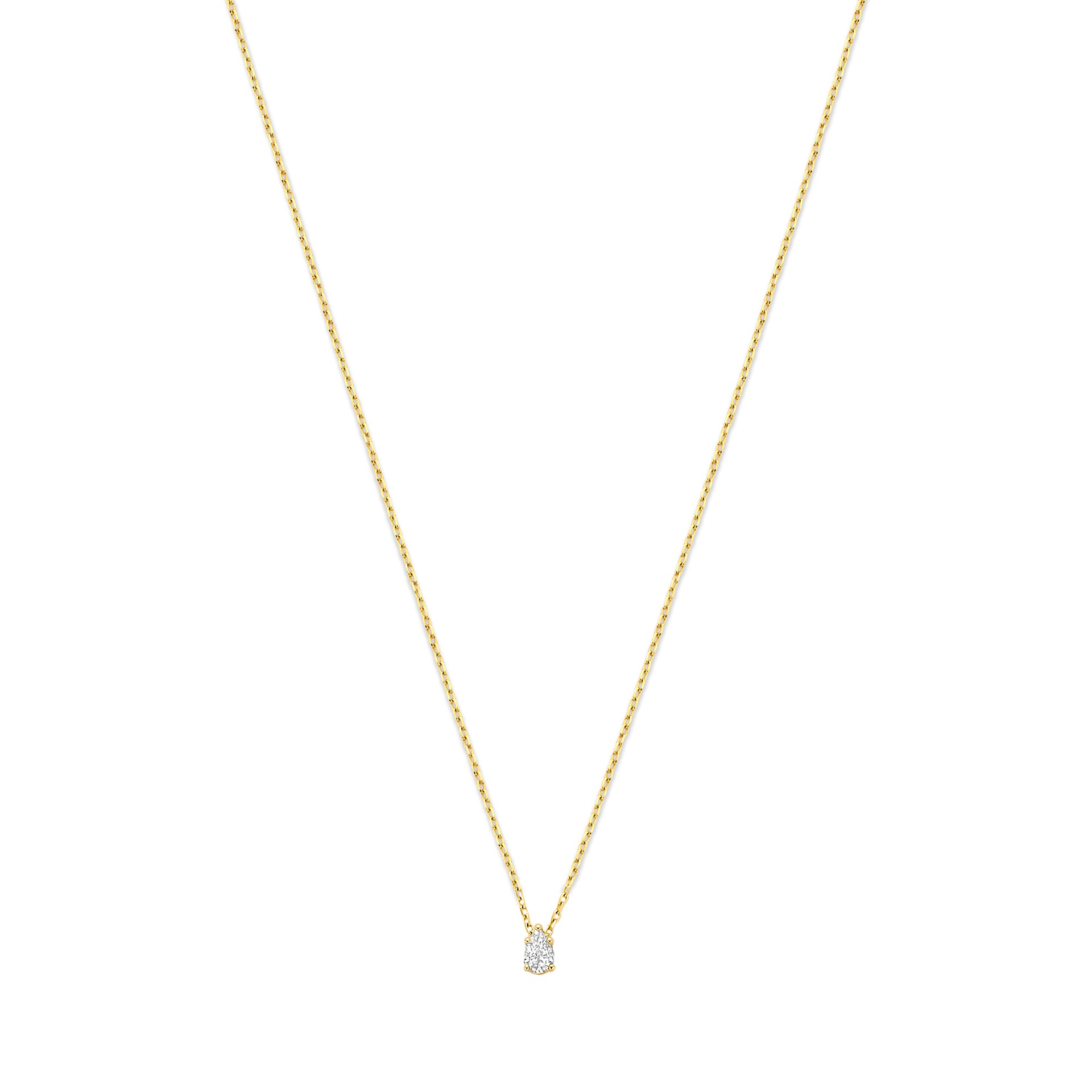 De la Paix Eloise 14 karaat gouden ketting met diamant 0.1 karaat