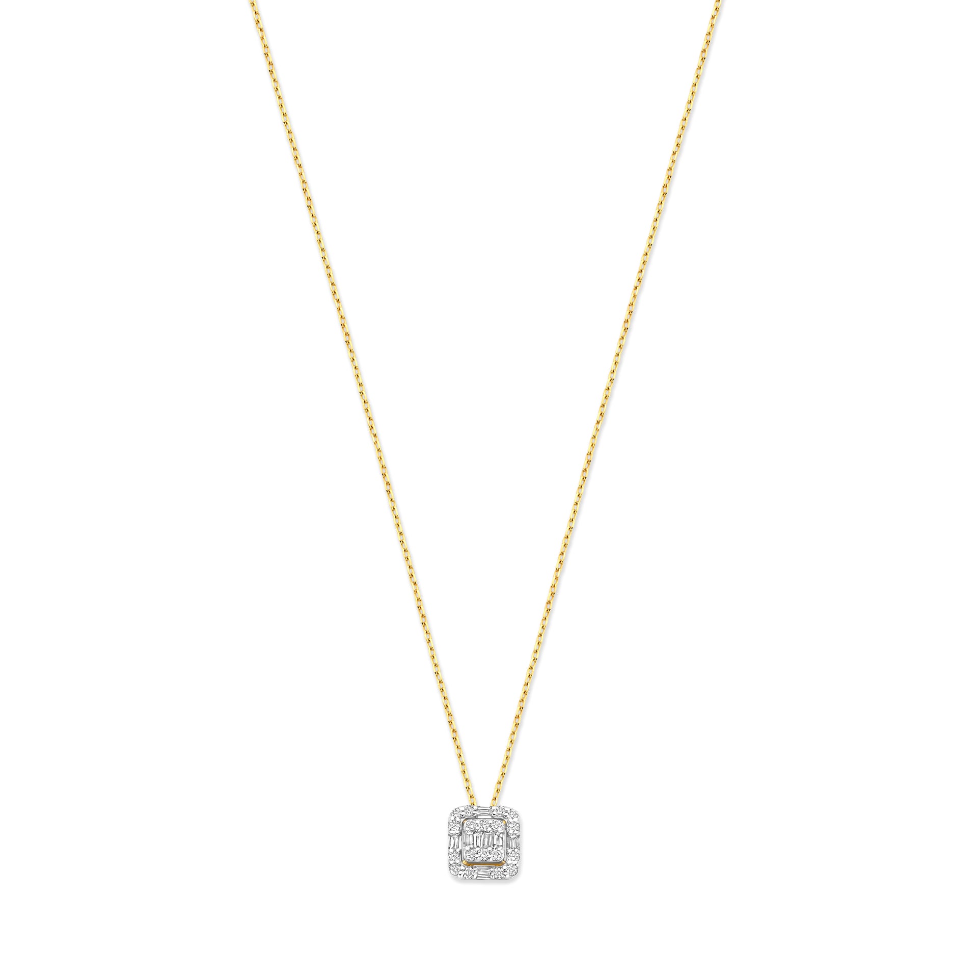 De la Paix Elena 14 karaat gouden ketting met diamant 0.18 karaat