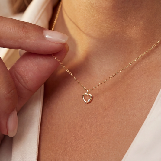 De La Paix Amore Necklace With Diamond 0.01 Carat - - Isabel Bernard