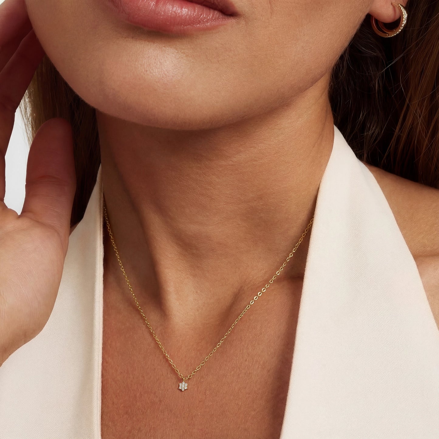 De La Paix Romee Necklace With Diamonds 0.07 Carat - - Isabel Bernard