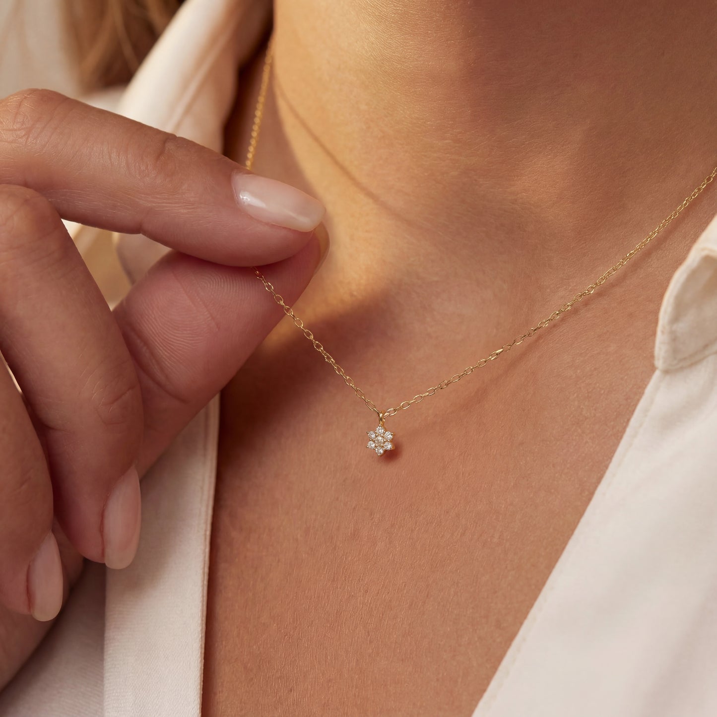 De La Paix Romee Necklace With Diamonds 0.07 Carat - - Isabel Bernard