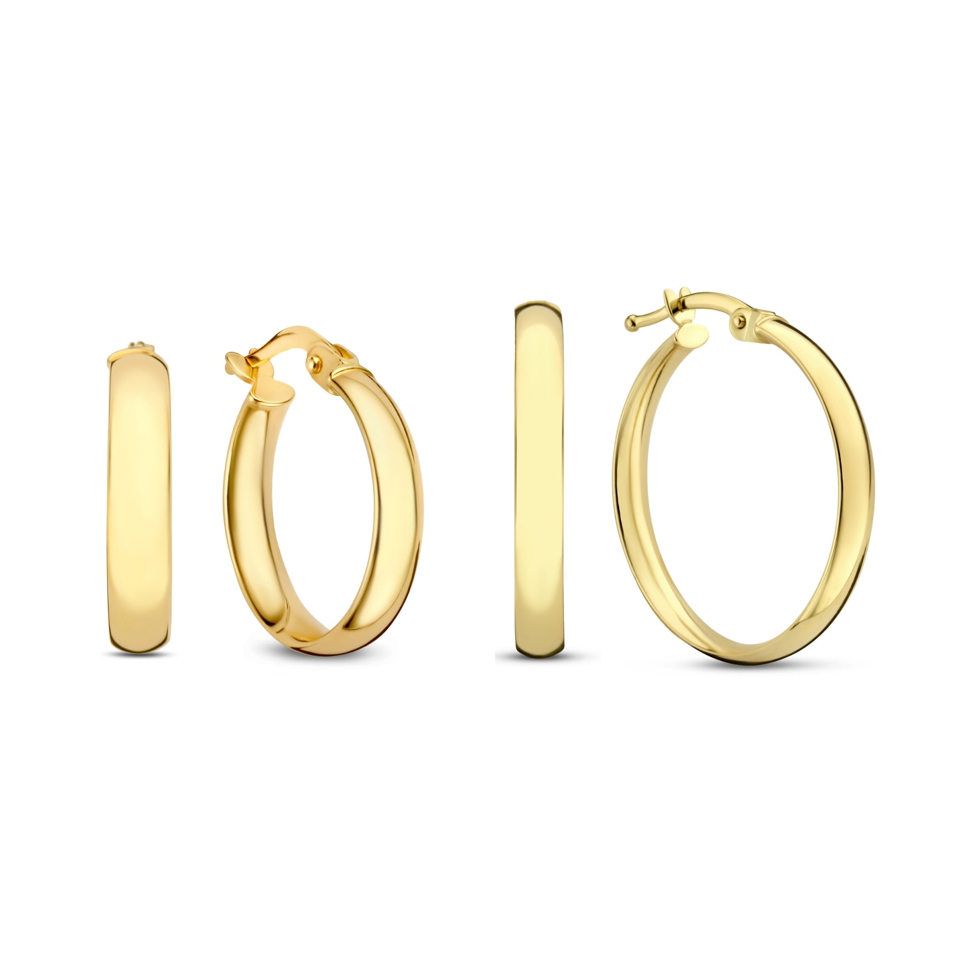 Cadeau d'Isabel 14-karaats gouden oorringenset