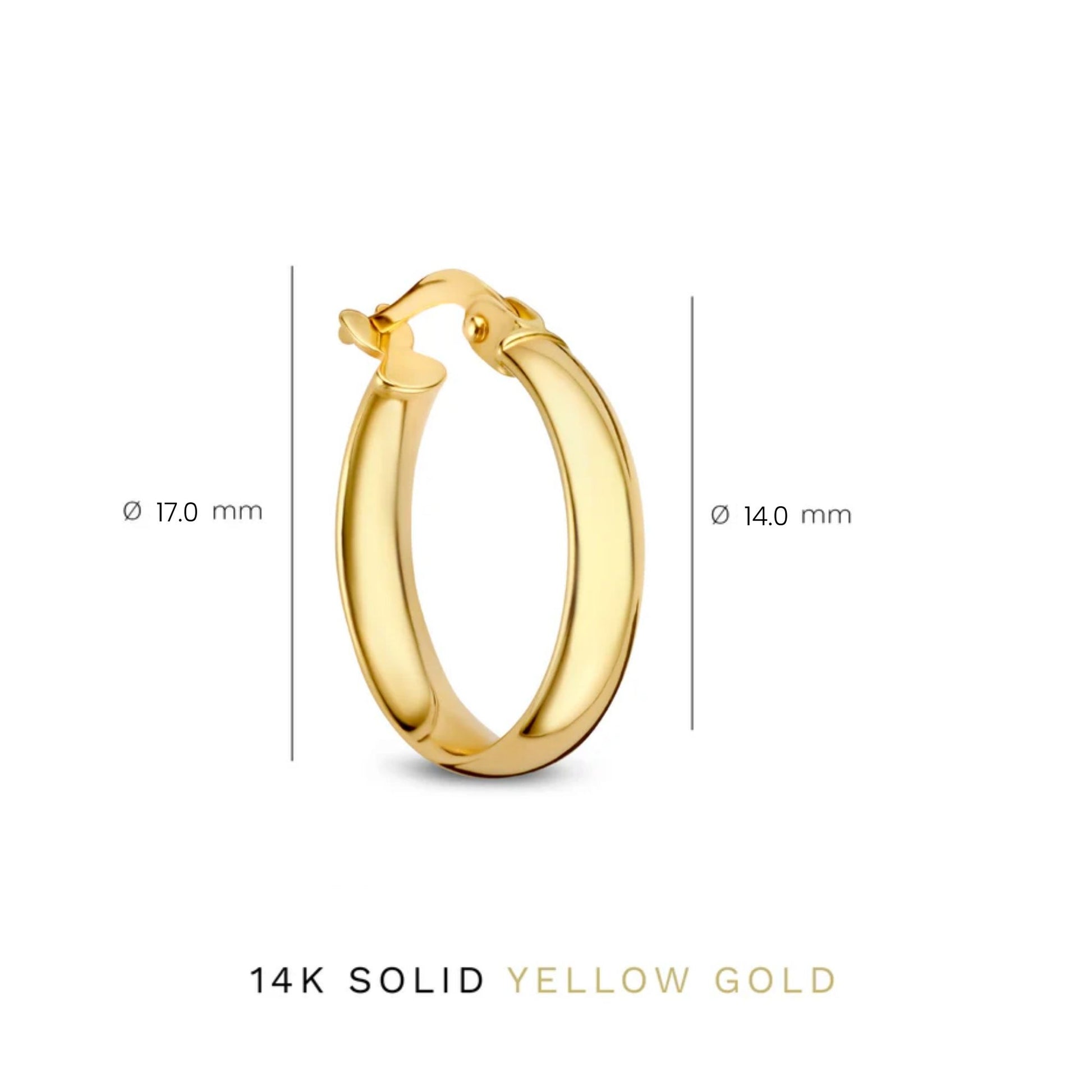 Rivoli Estrella 14 karat gold hoop earrings (17 mm) - - Isabel Bernard