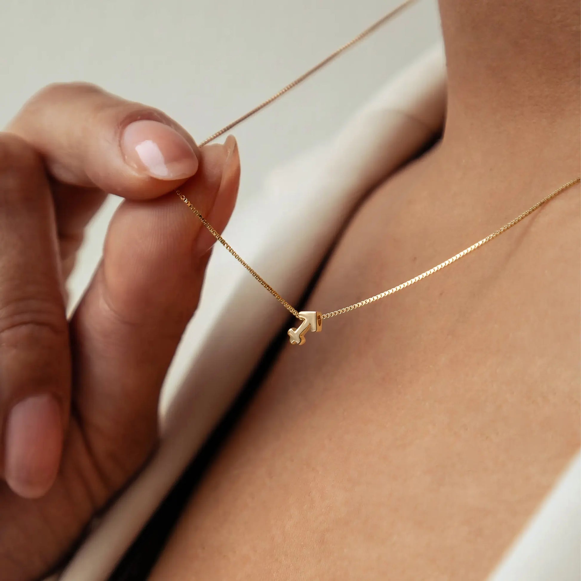 Étoiles d’Or Sagittarius 14 Carat Gold Venetian Necklace With Horoscope - - Isabel Bernard