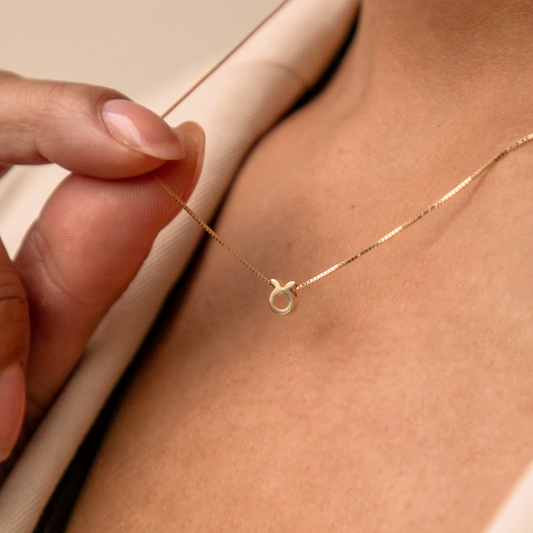 Étoiles d’Or Taurus 14 Carat Gold Venetian Necklace With Horoscope - - Isabel Bernard