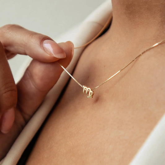 Étoiles d’Or Virgo 14 Carat Gold Venetian Necklace With Horoscope - - Isabel Bernard