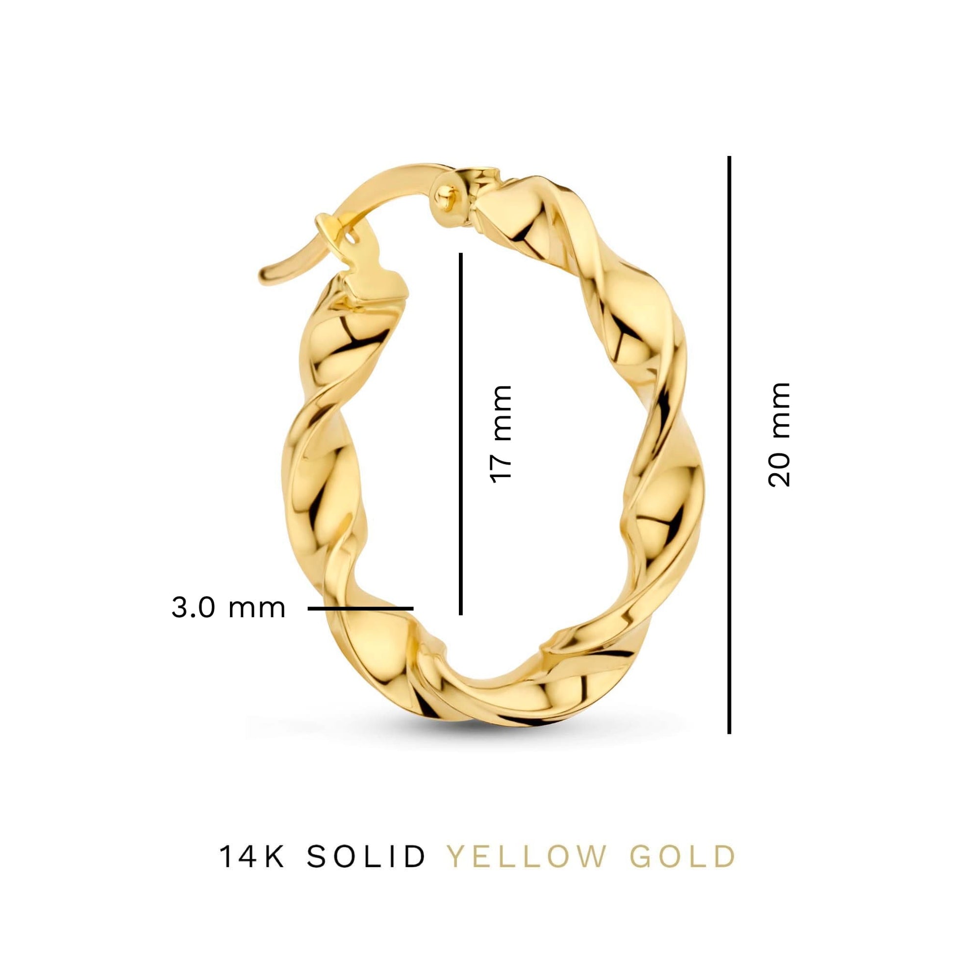 Rivoli Odette 585er Gold Ohrringe mit Drehung