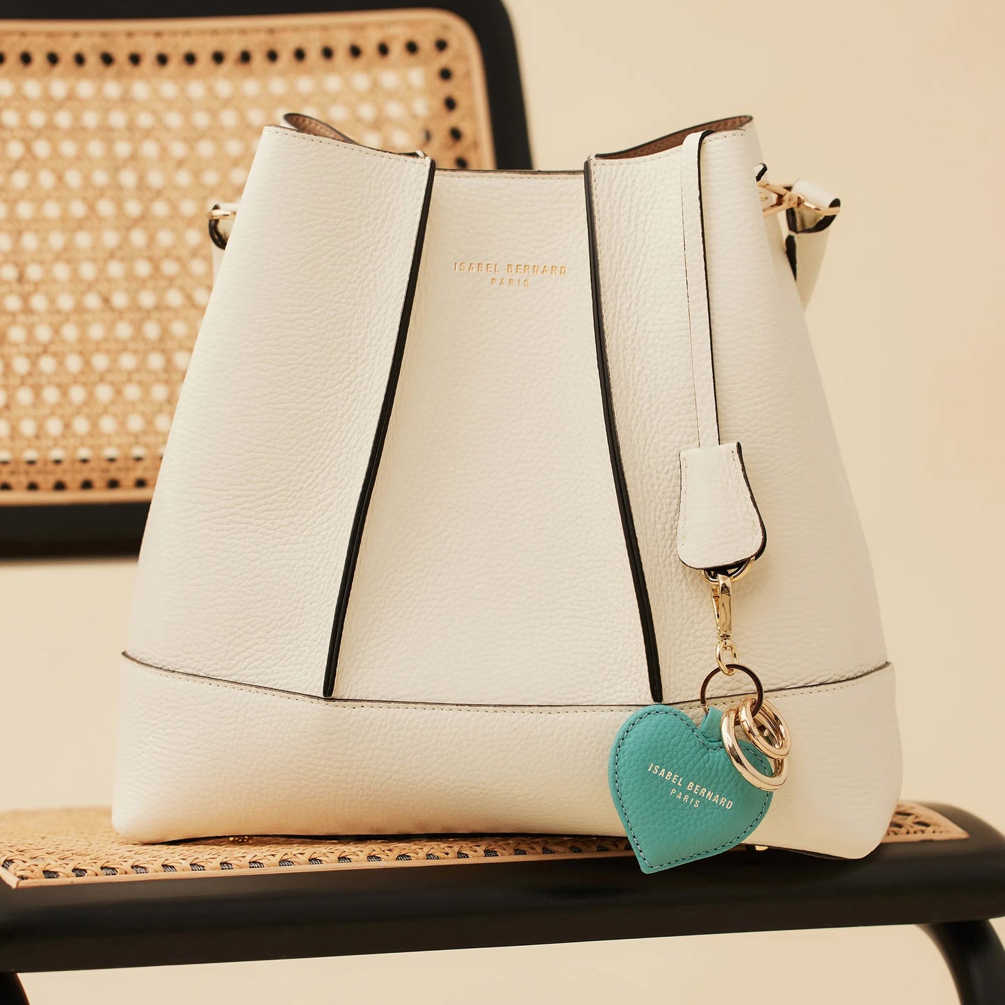 Honoré Faye blue heart key ring - - Isabel Bernard