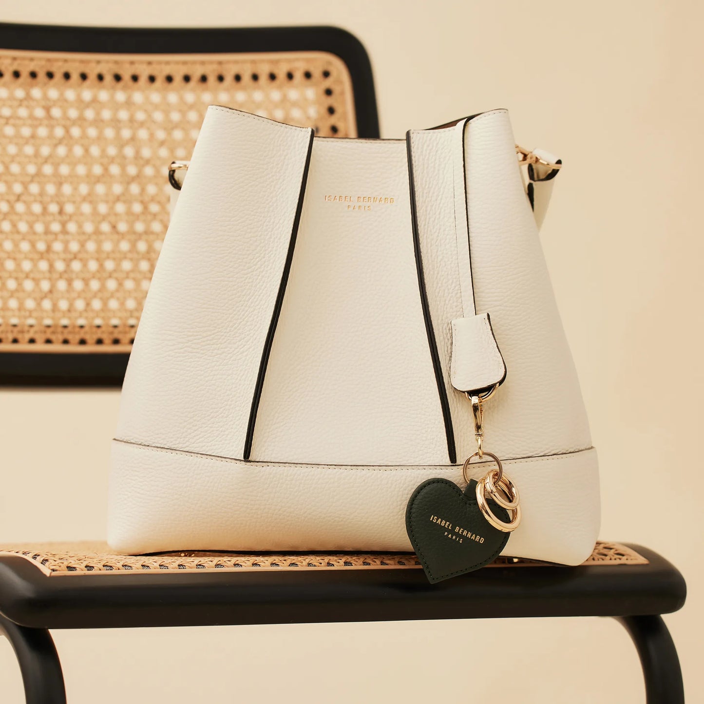 Honoré Faye green heart key ring - - Isabel Bernard