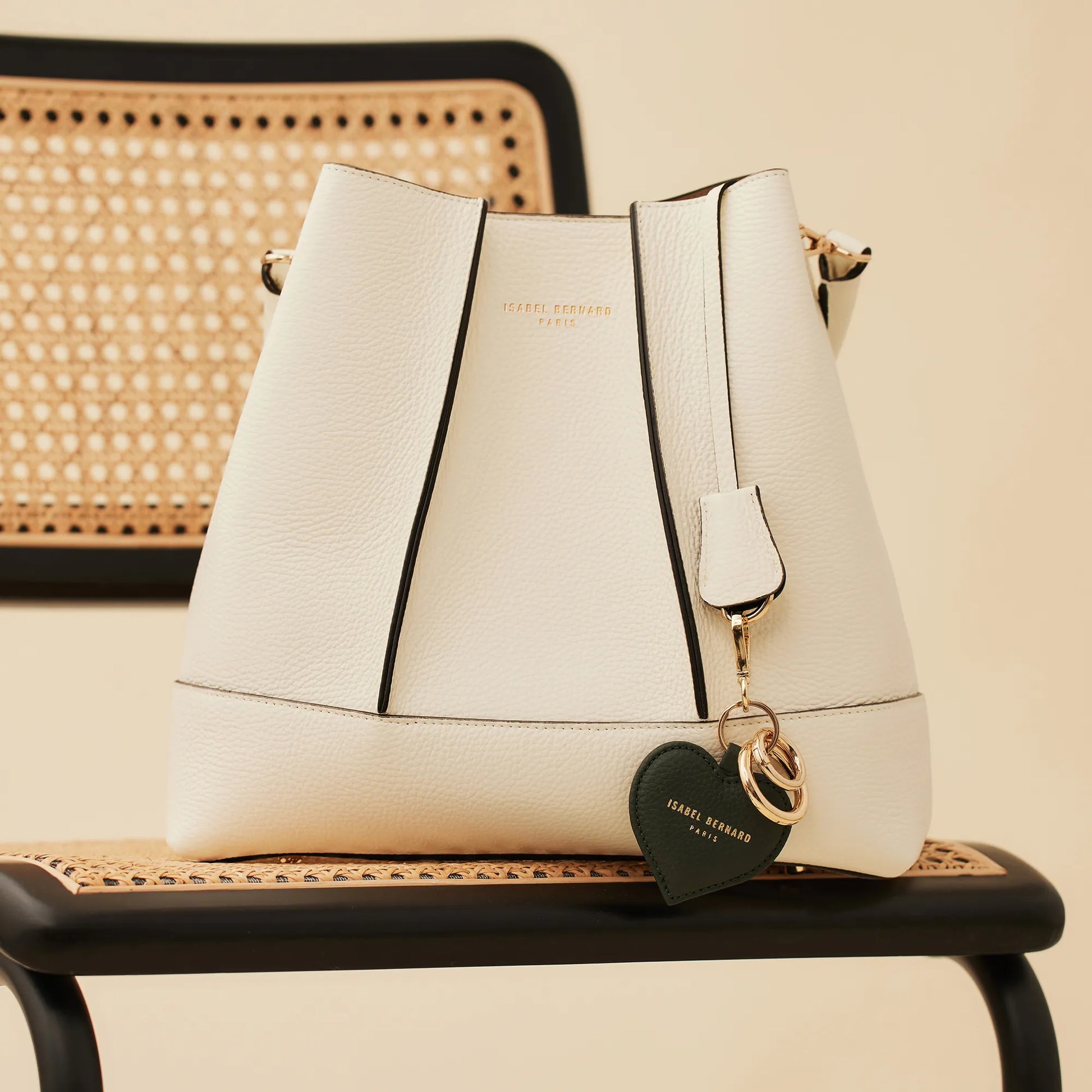 Honoré Faye green heart key ring - - Isabel Bernard