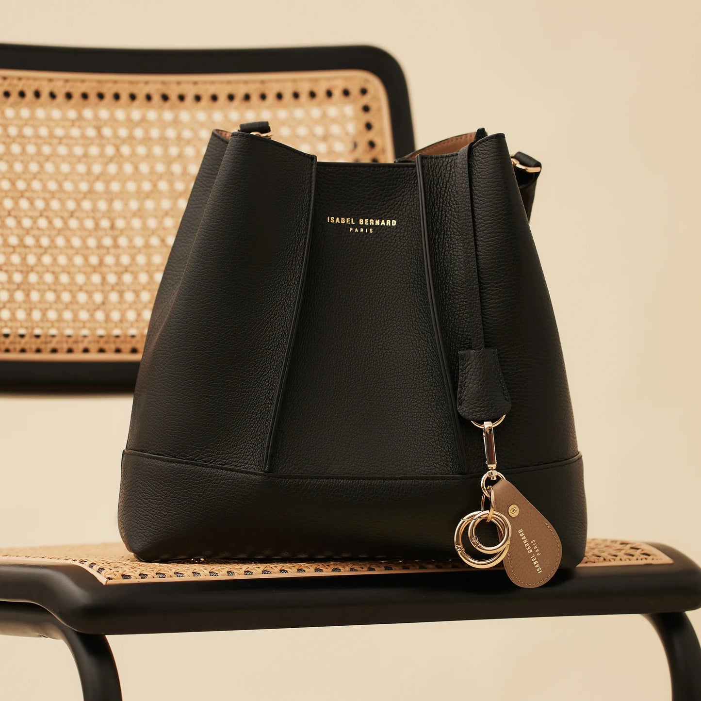 Honoré Filou taupe Airtag key ring - - Isabel Bernard