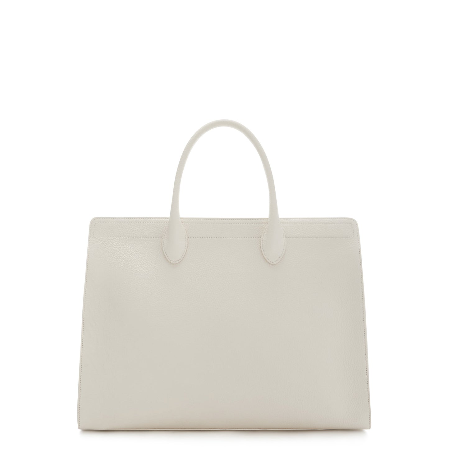Honoré Nadine cream calfskin leather handbag with 16.4 inch laptop pocket - - Isabel Bernard