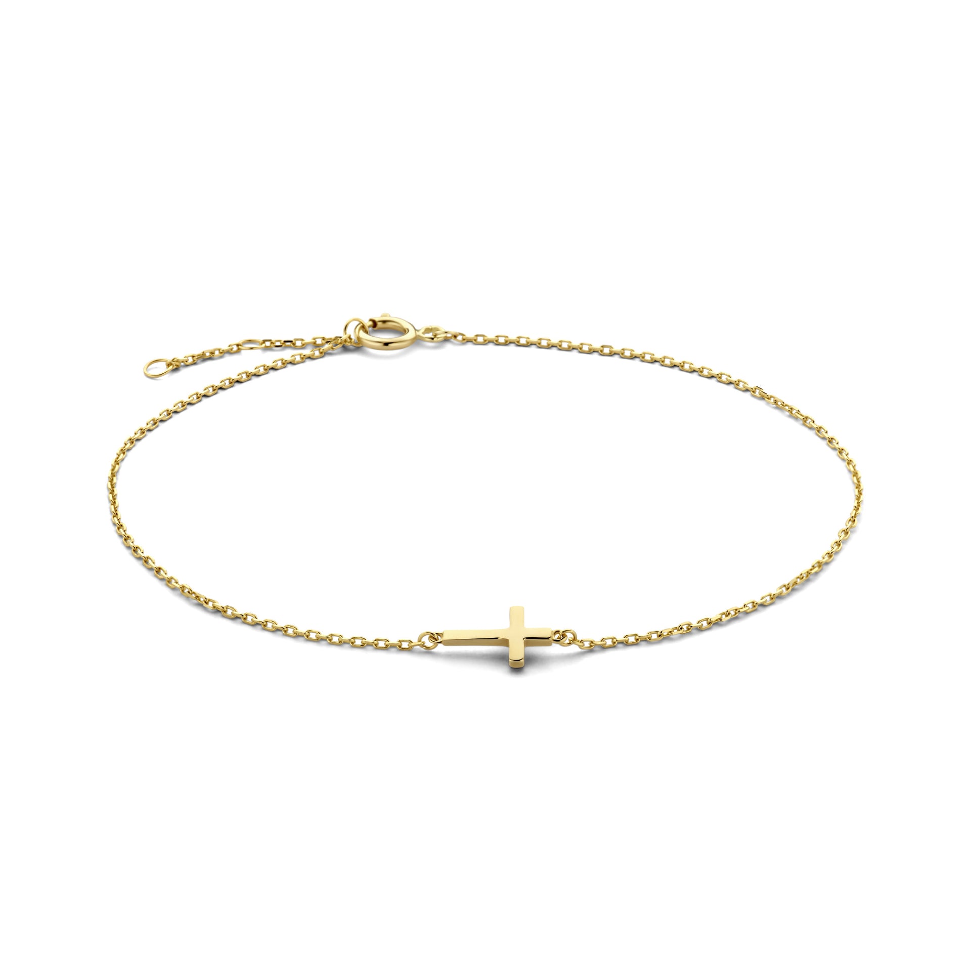 Monceau Solange 14 karaat gouden armband met kruisje