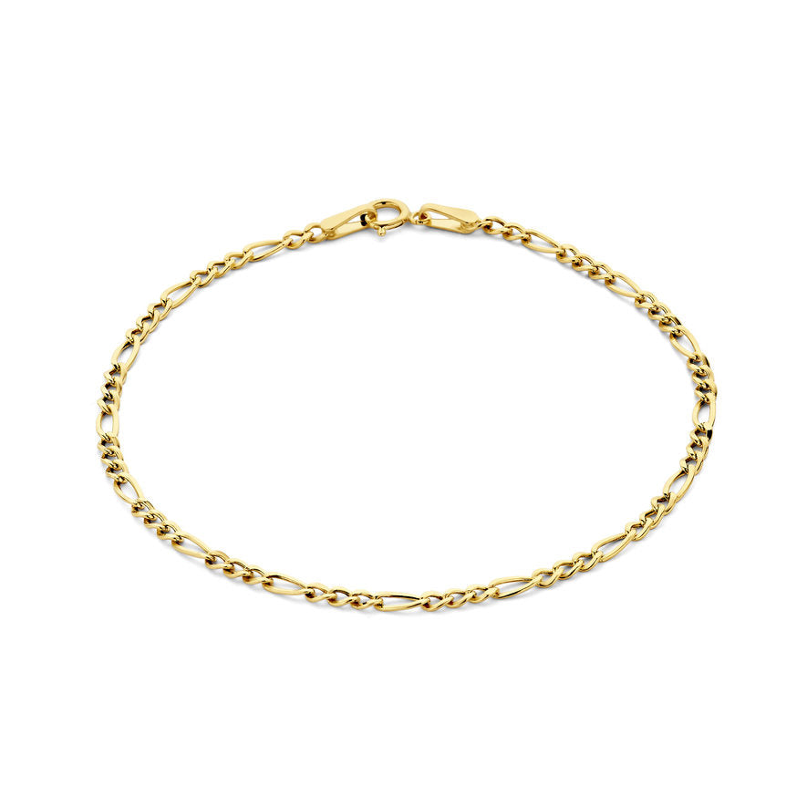 Rivoli Nina 14 karaat gouden armband met figaro schakel