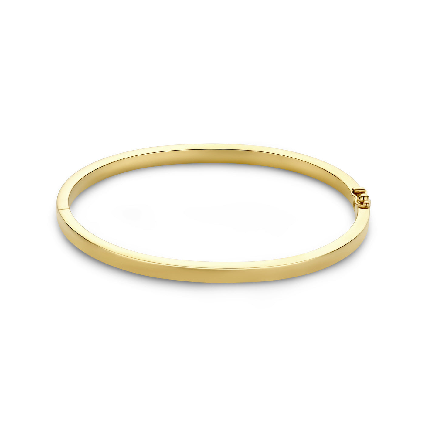 Cour d'Honneur Clara 14 karaat gouden bangle met rechthoekige rand