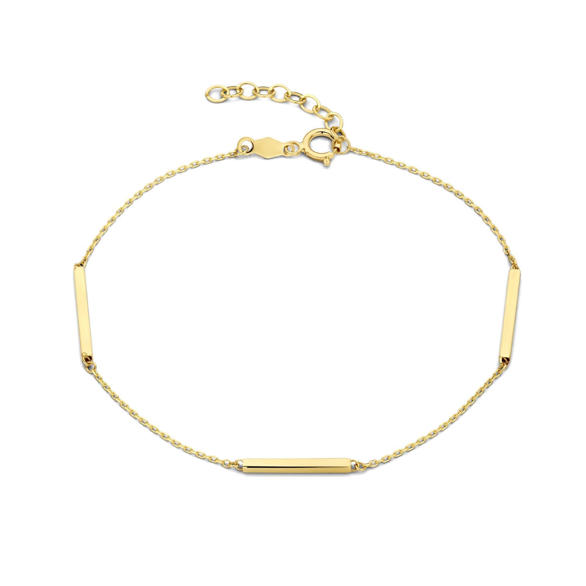 Le Marais Jolie 14 karaat gouden armband met 3 staafjes