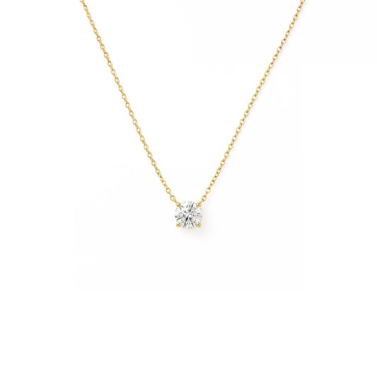 Le Marais Garance 14 karat guldhalsband med zirkonia sten