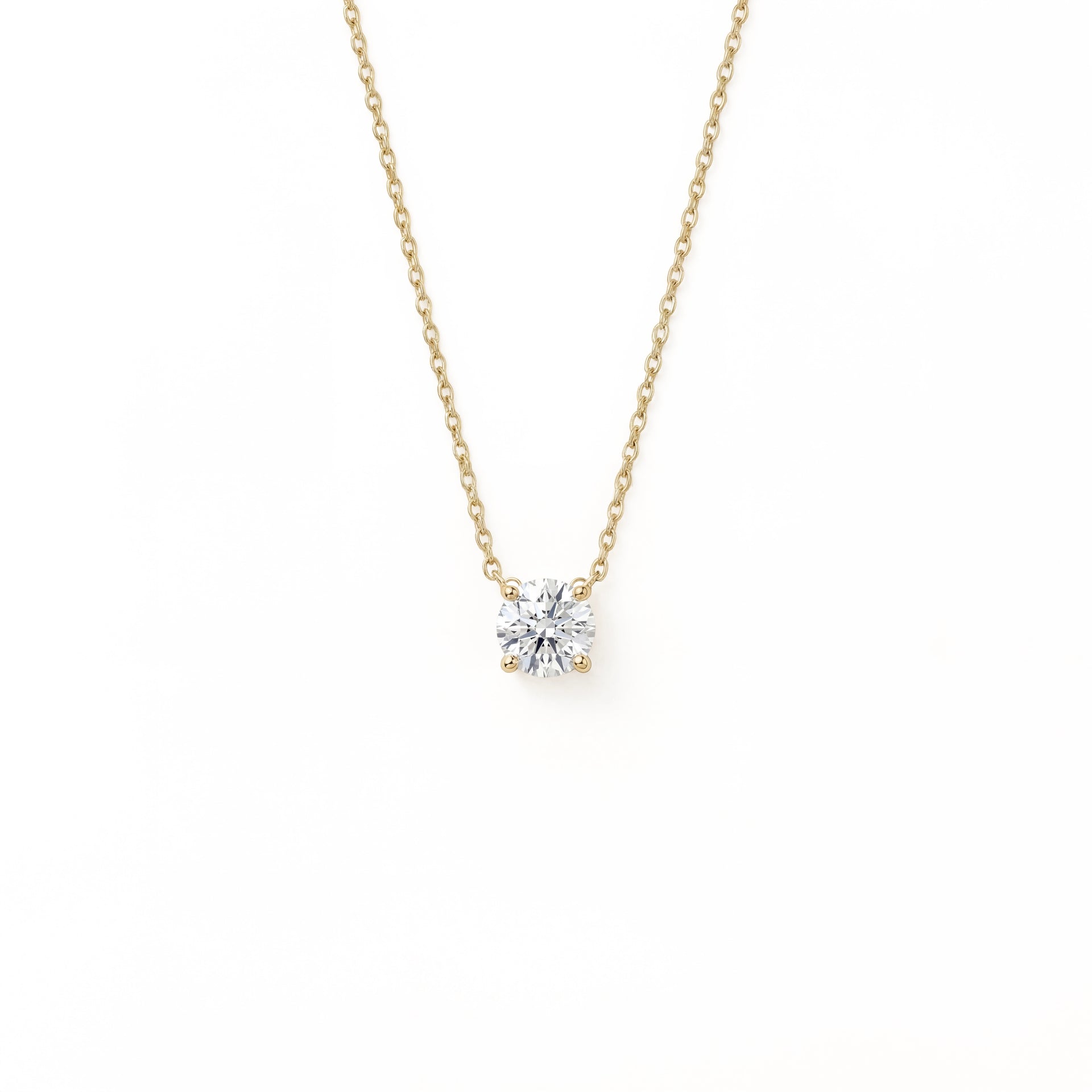 Le Marais Garance 14 karaat gouden ketting met zirkonia steen