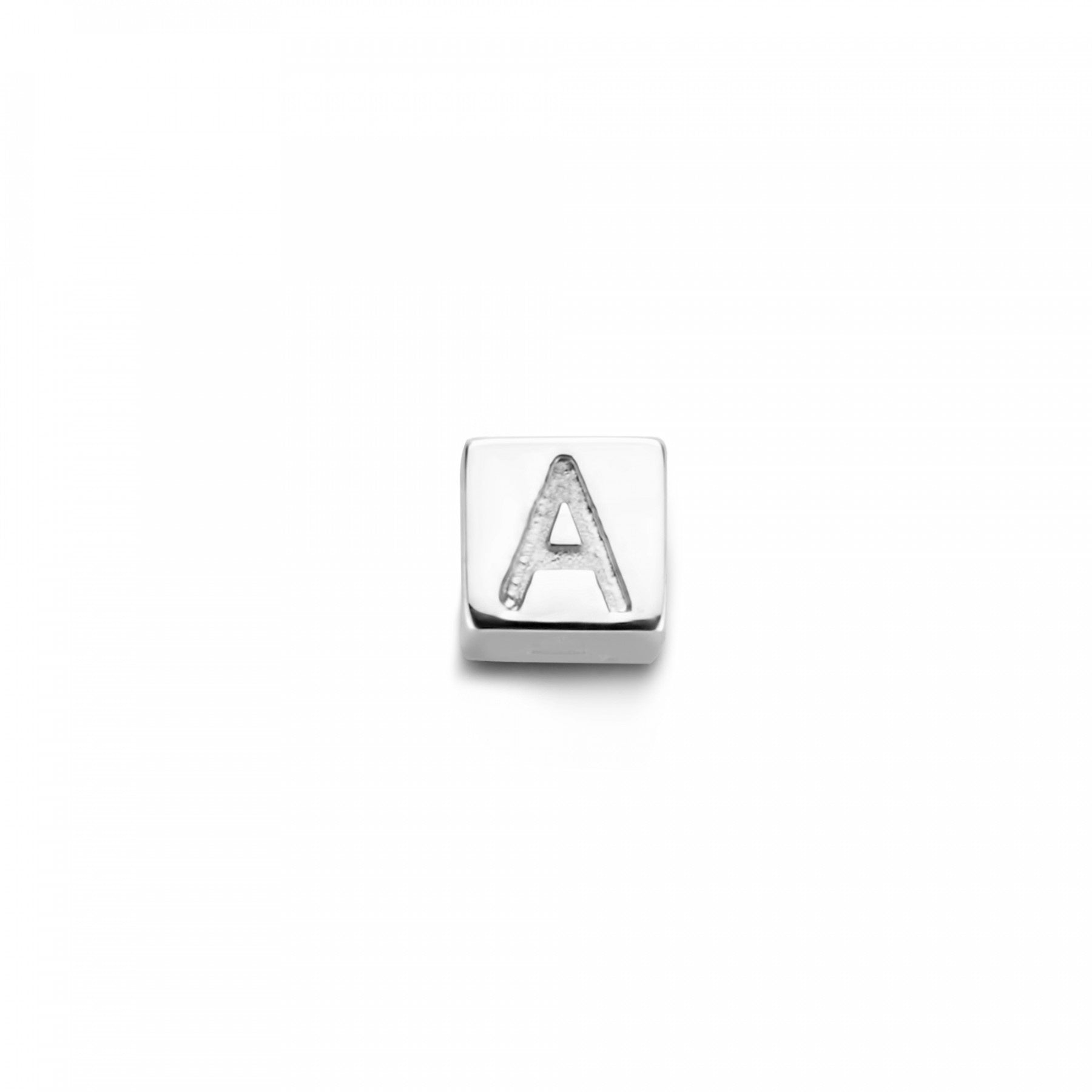 Isabel Bernard Saint Germain Felie 14 Karaat Witgouden Kubus Initial Bedel IB350046 (Letter: A-Z)