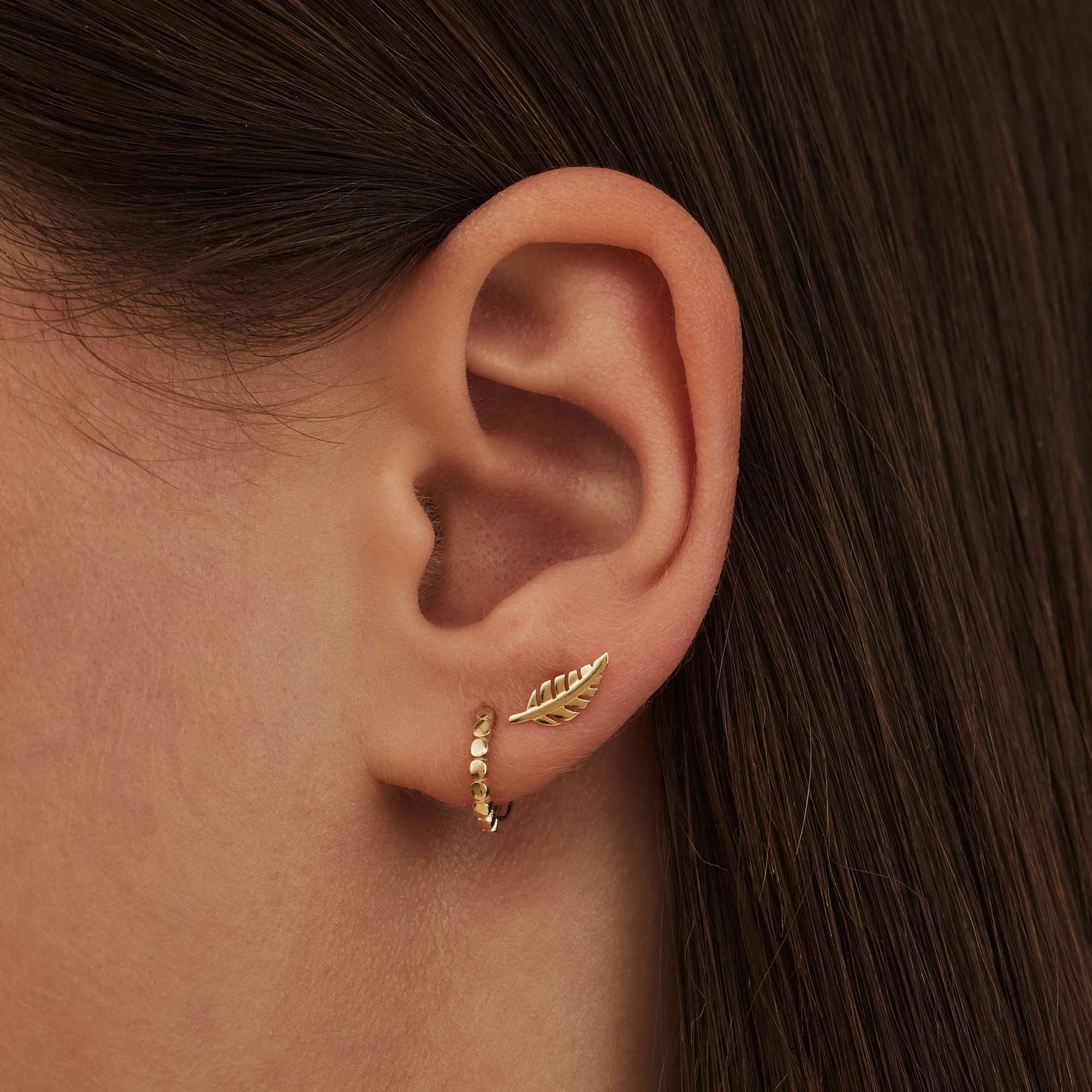 2 Paia Orecchini A Bottone A Cuore In Titanio – 20G – Ipoallergenici, Oro 14K E Paillettes – Regalo Per Ragazze