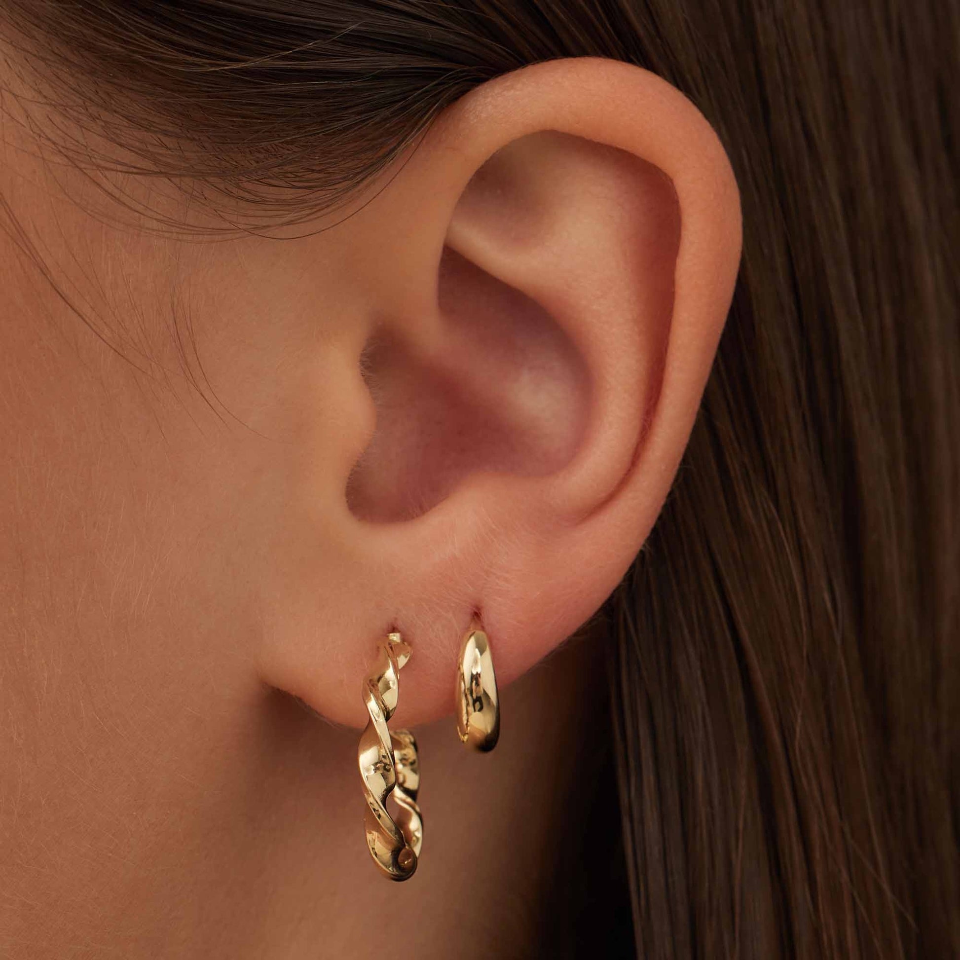 Rivoli Odette 585er Gold Ohrringe mit Drehung