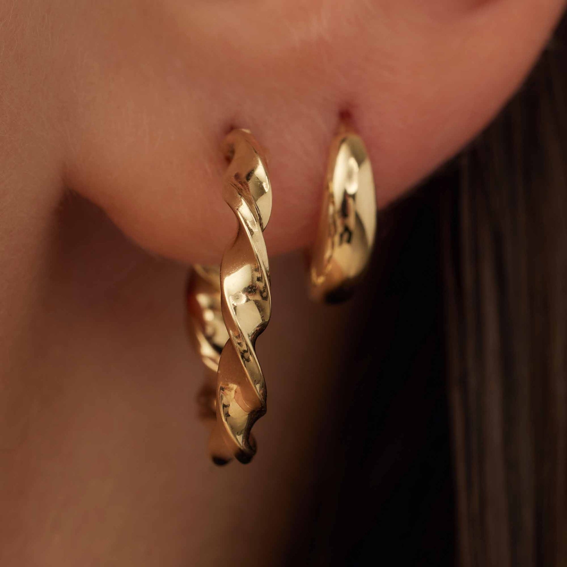 Rivoli Odette 585er Gold Ohrringe mit Drehung